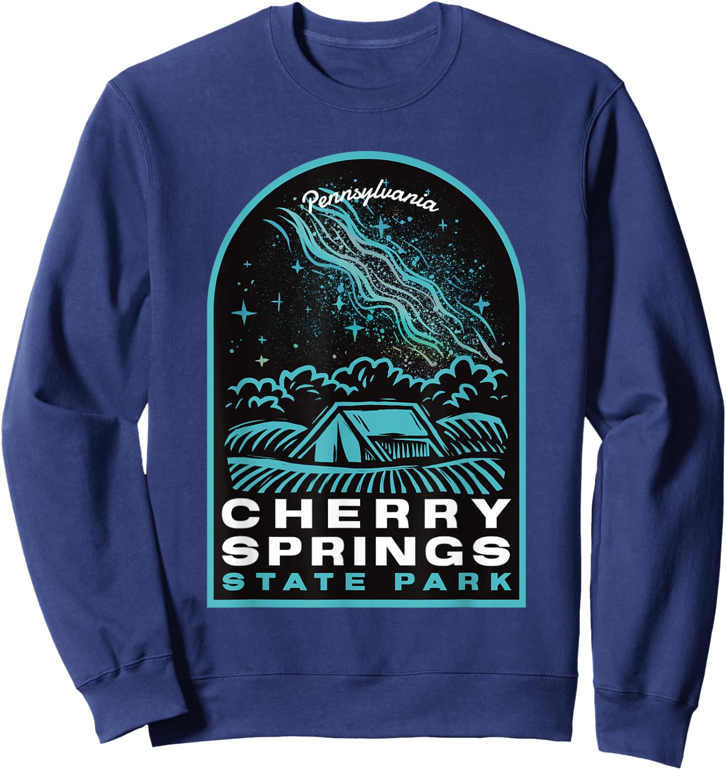 Cherry Springs State Park Pennsylvania Stars Sweatshirt - Sweatshirt | Navy