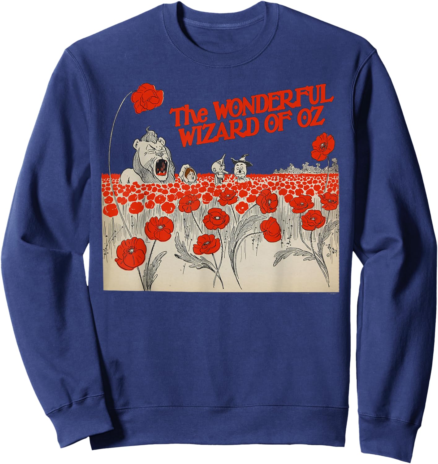 Vintage Wizard of OZ Tin Man Lion Scarecrow Dorothy Sweatshirt - Sweatshirt | Navy
