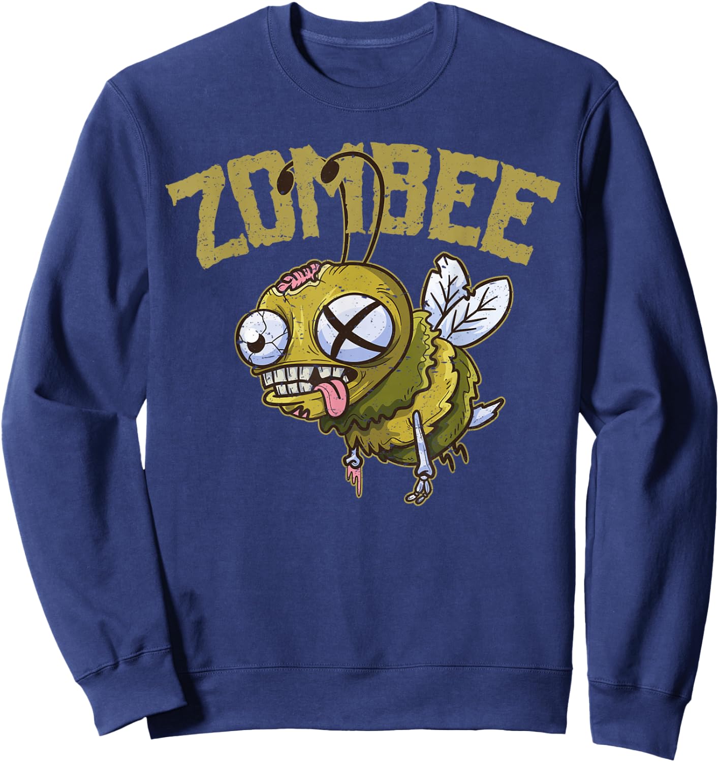 Zombies Flight of the Living Dead Honey Bee Zombee Sweatshirt - Sweatshirt | Navy