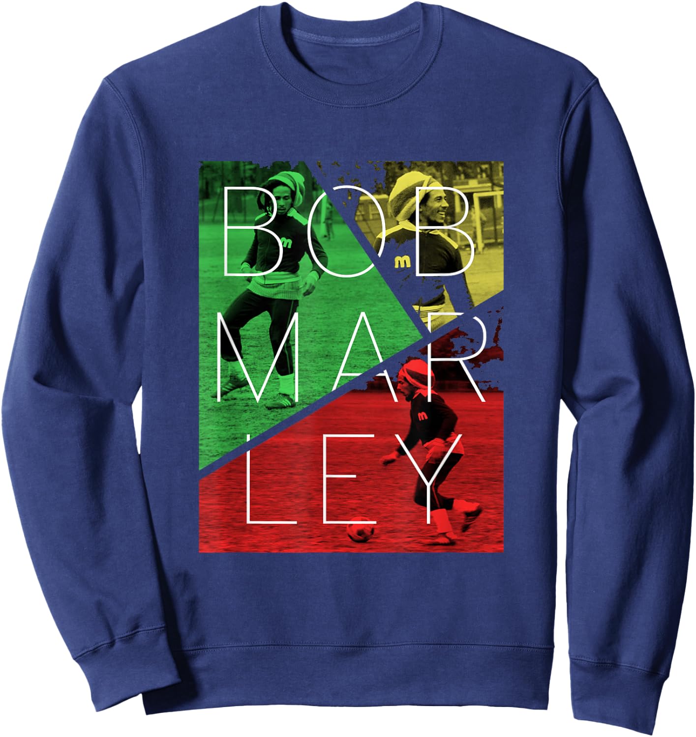Bob Marley Soccer Split Sweatshirt - Sweatshirt | Navy