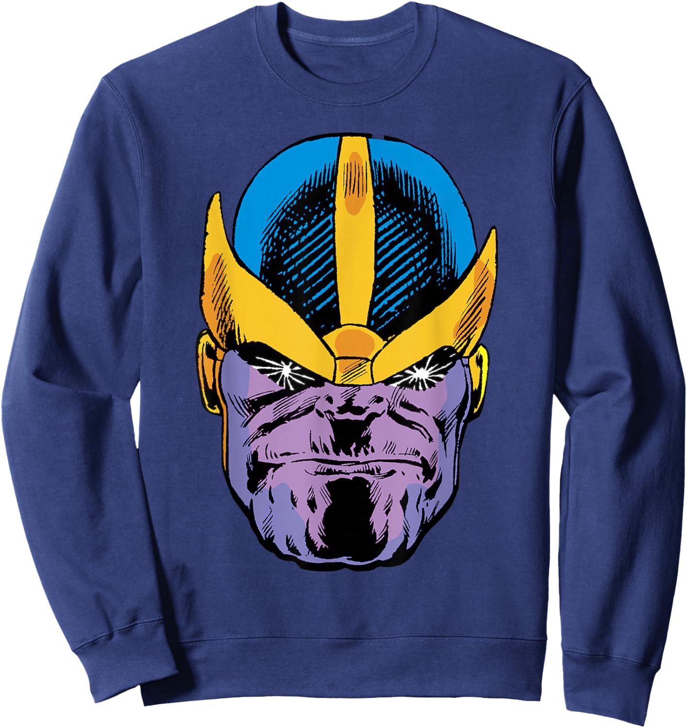 Marvel Thanos Classic Comic Big Face Sweatshirt - Sweatshirt | Navy