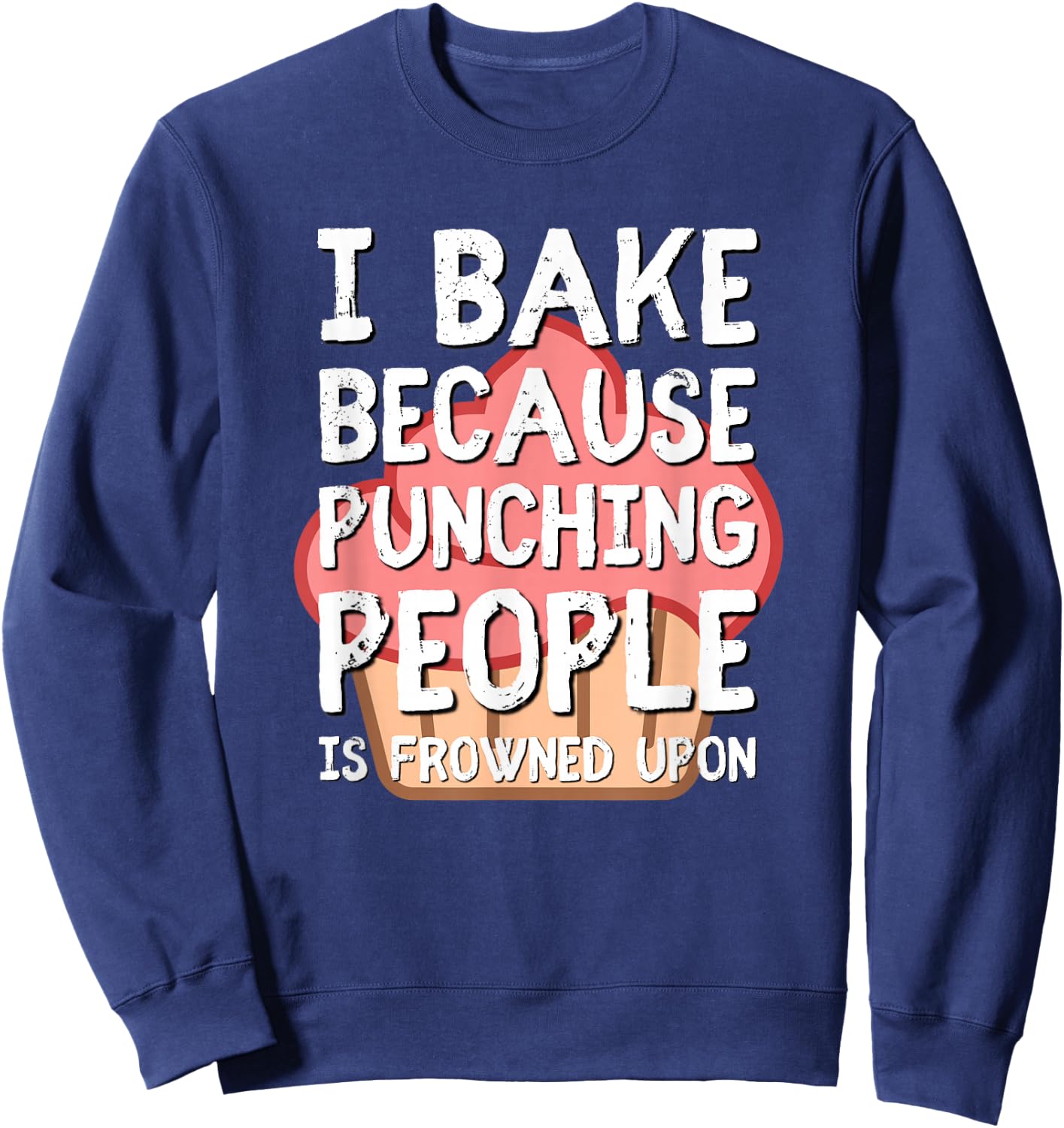 Funny Baking Shirt or Men or Love to Stress Bake Sweatshirt - Sweatshirt | Navy
