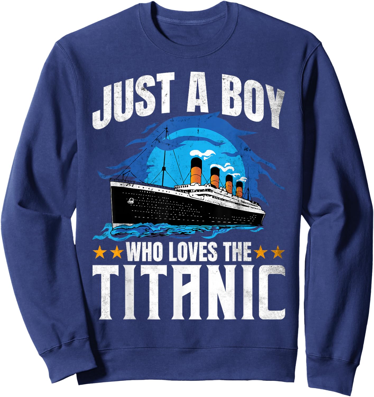 Boys who just Love The RMS Titanic Sweatshirt - Sweatshirt | Navy
