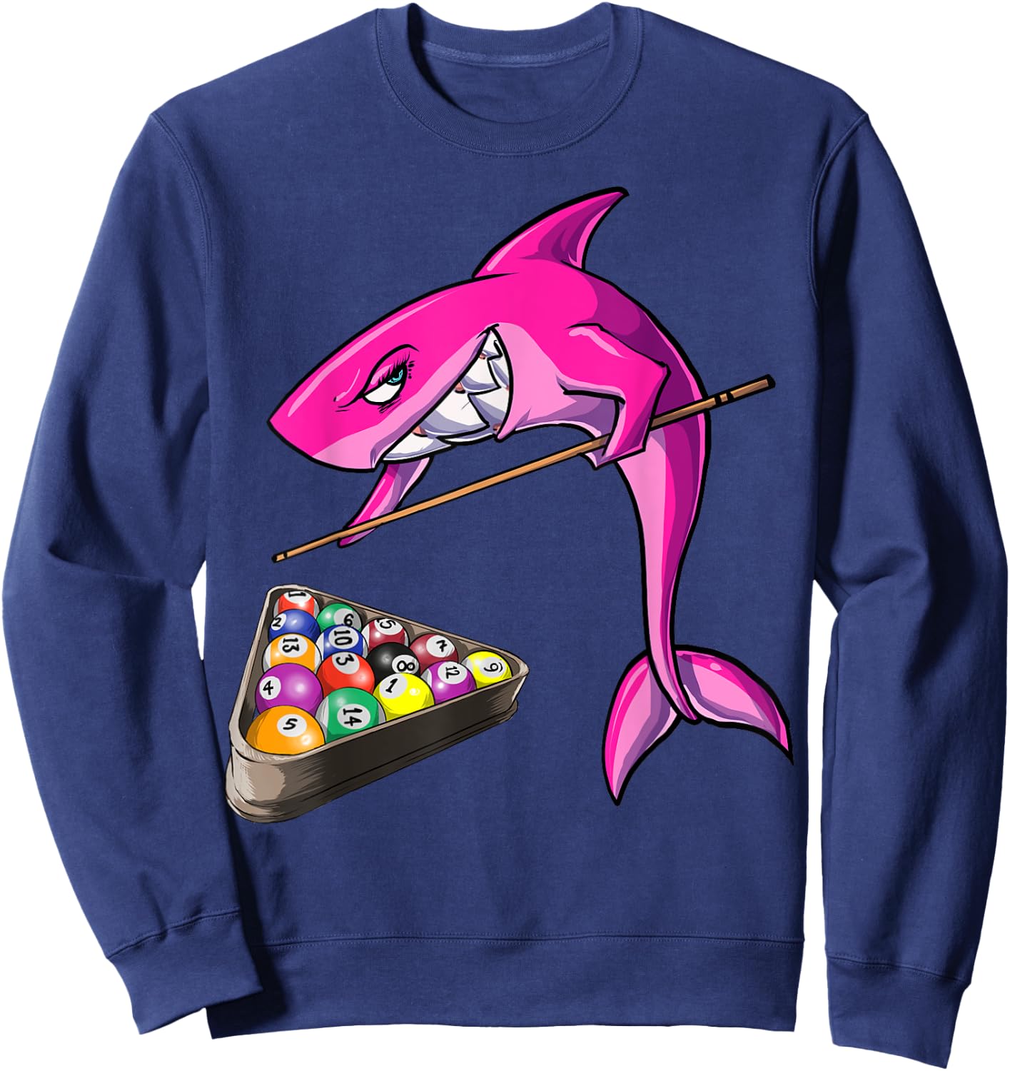 Funny Billiards pool shark female Sweatshirt - Sweatshirt | Navy