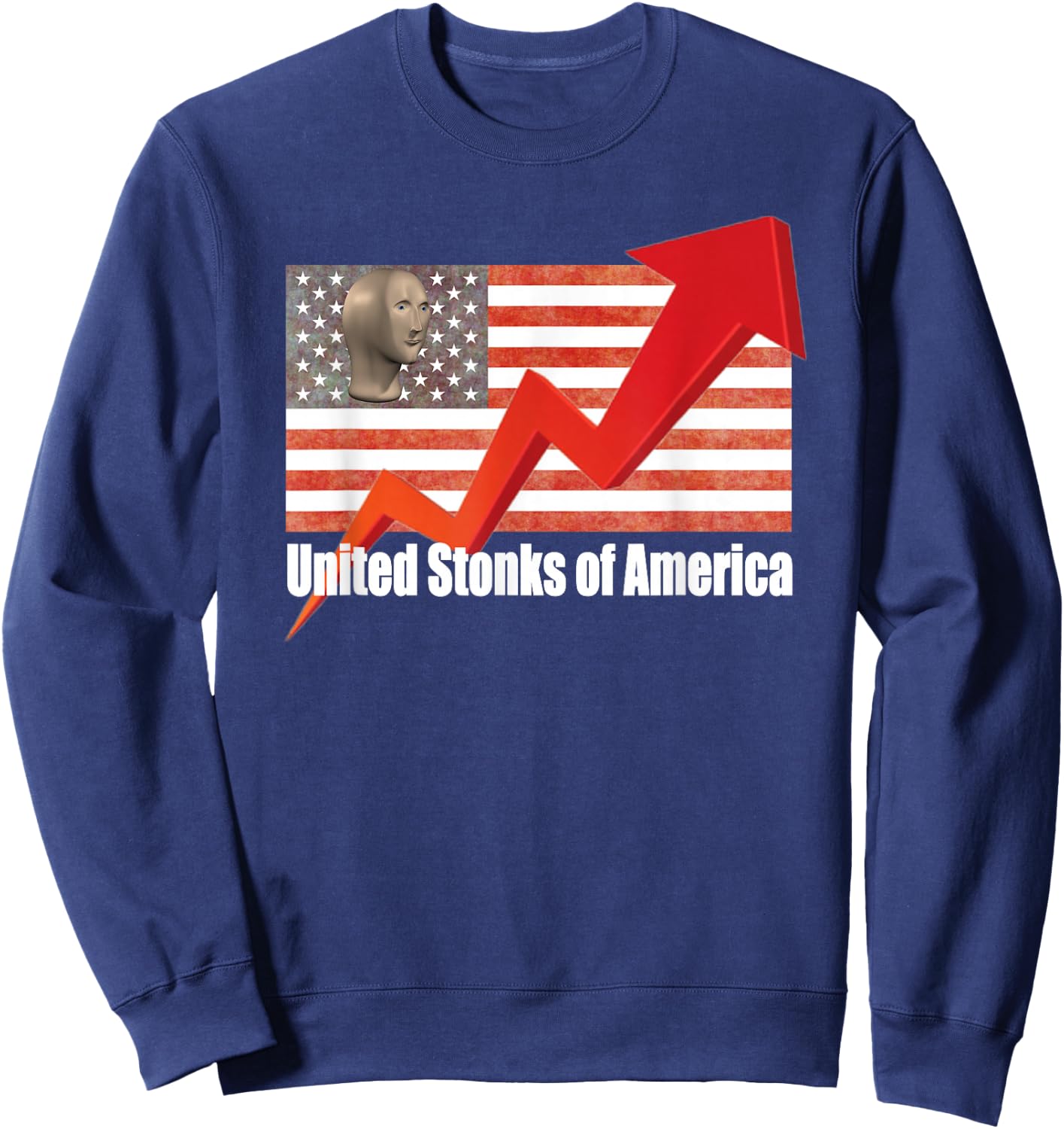 United Stonks Of America Sweatshirt - Sweatshirt | Navy