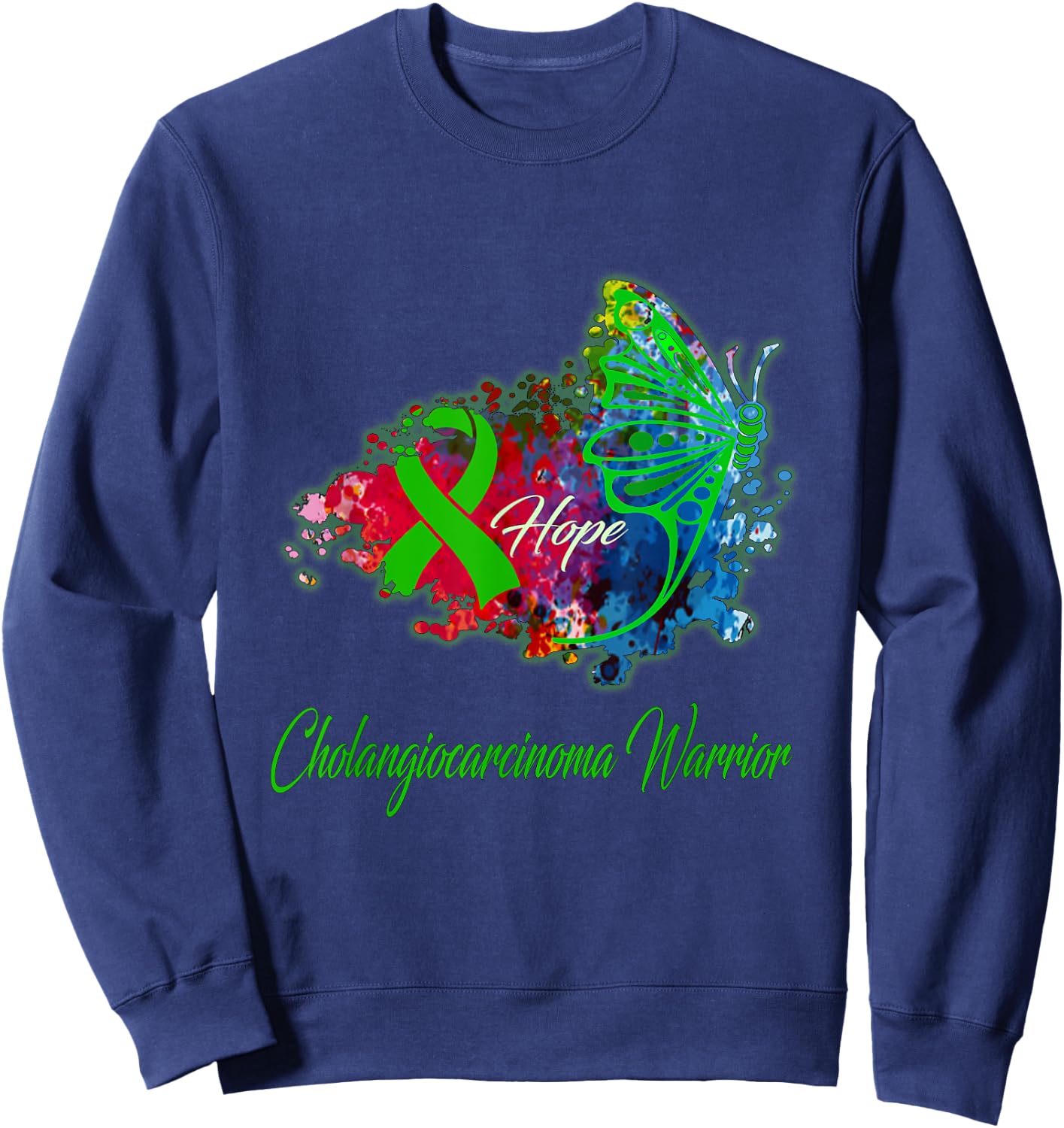 Cholangiocarcinoma Awareness Sweatshirt - Sweatshirt | Navy