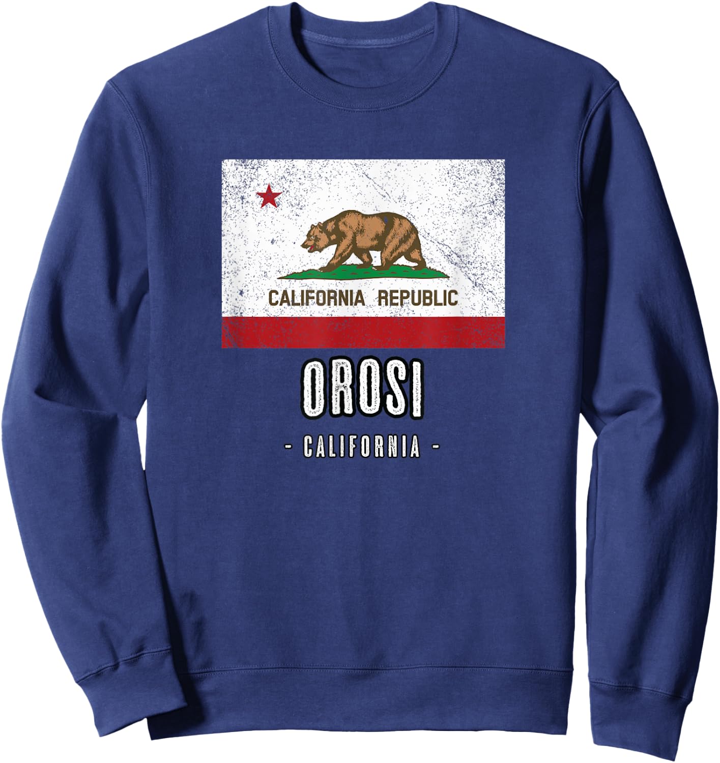 OROSI - California | Cali City Souvenir - CA Flag Sweatshirt - Sweatshirt | Navy