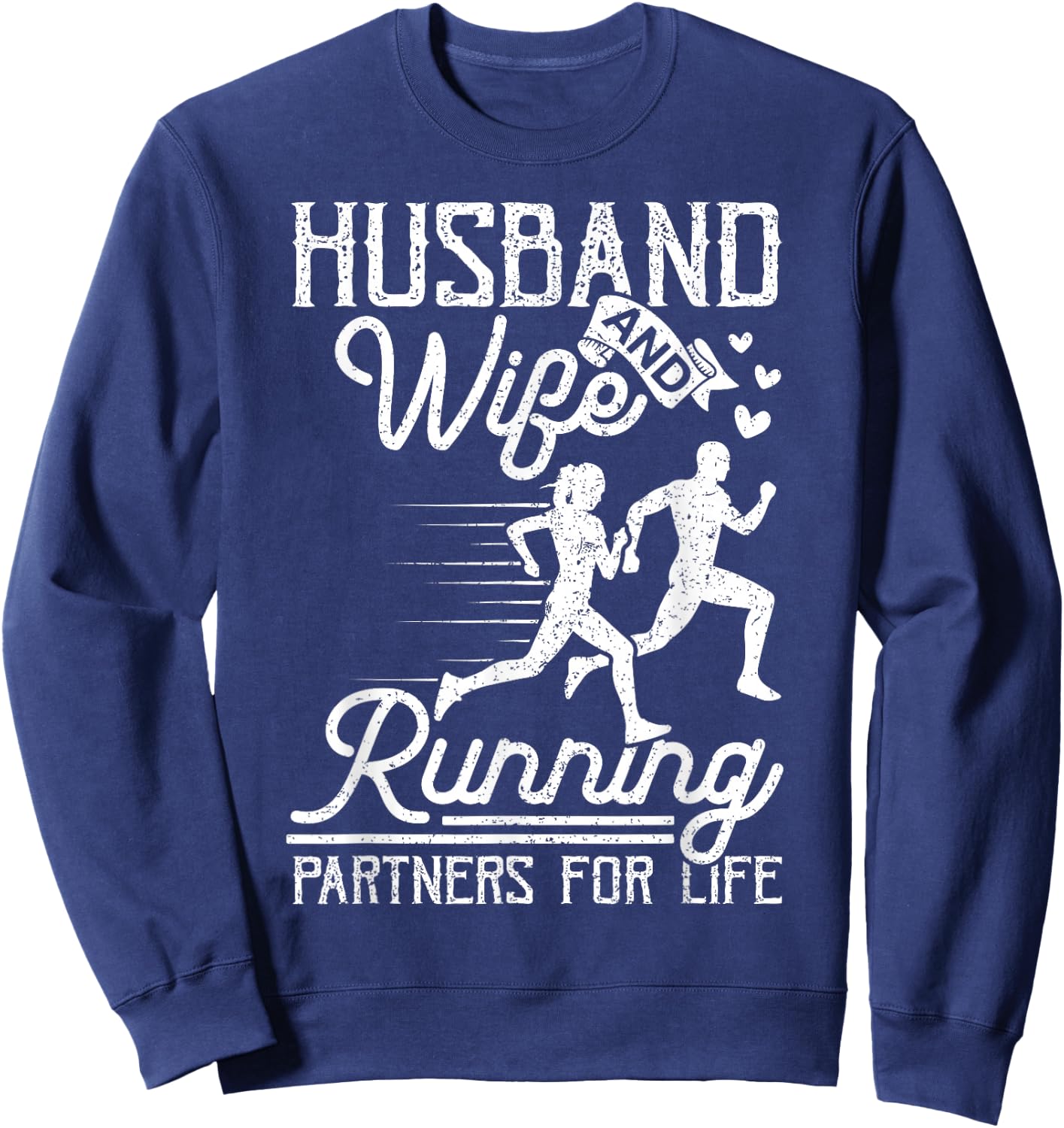 Fitness Running Shirt - Matching Couples Workout Outfits Sweatshirt - Sweatshirt | Navy