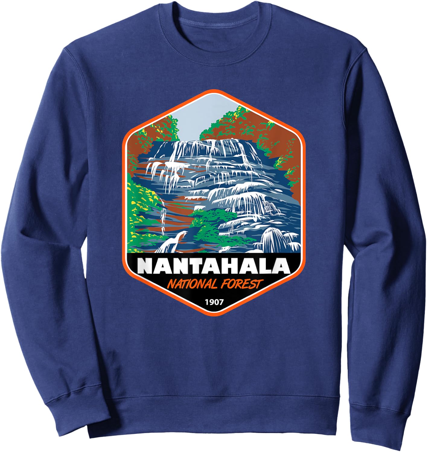 Nantahala National Forest North Carolina Badge Sweatshirt - Sweatshirt | Navy