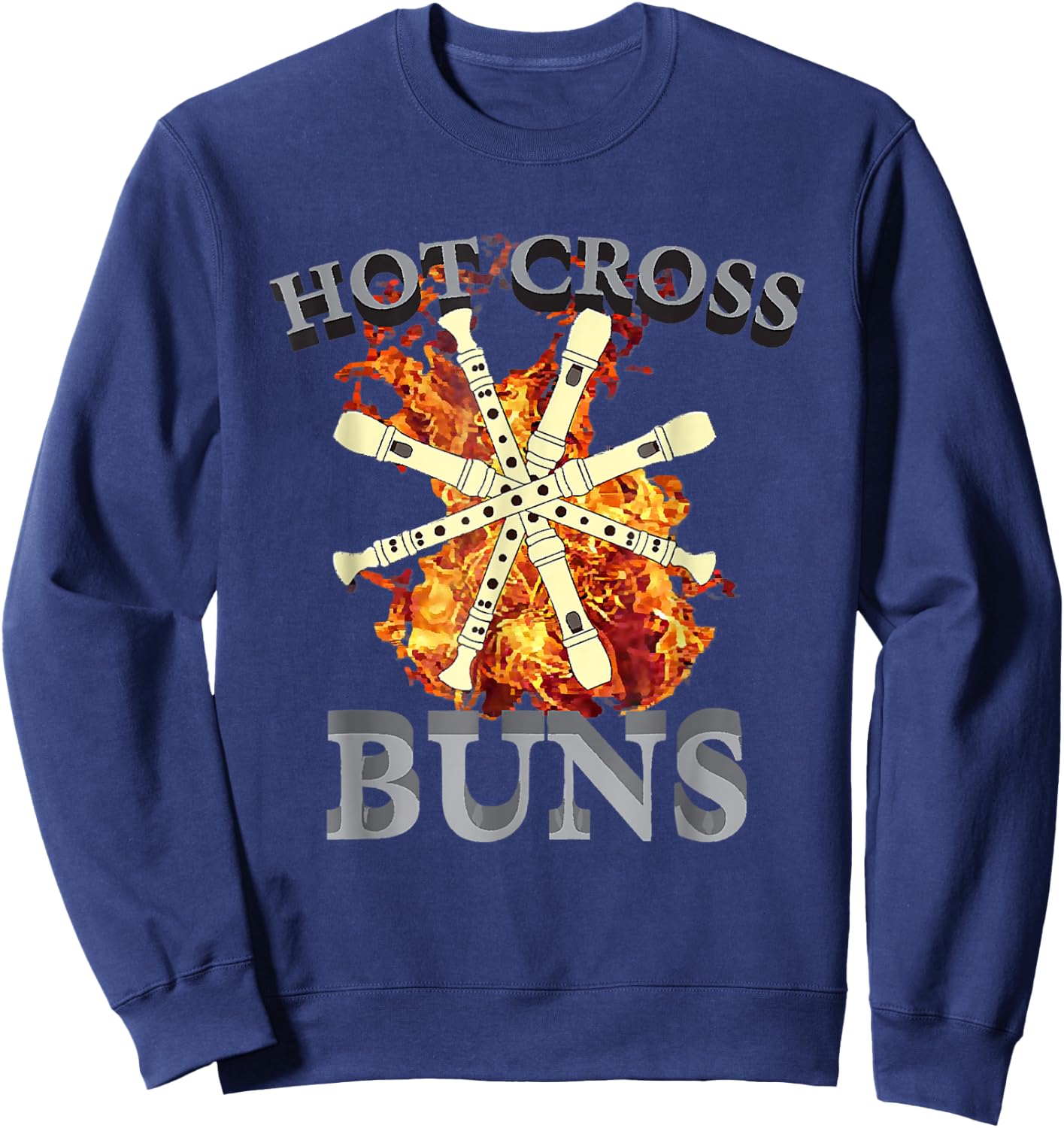 Hot Cross Buns pattern for dad Sweatshirt - Sweatshirt | Navy