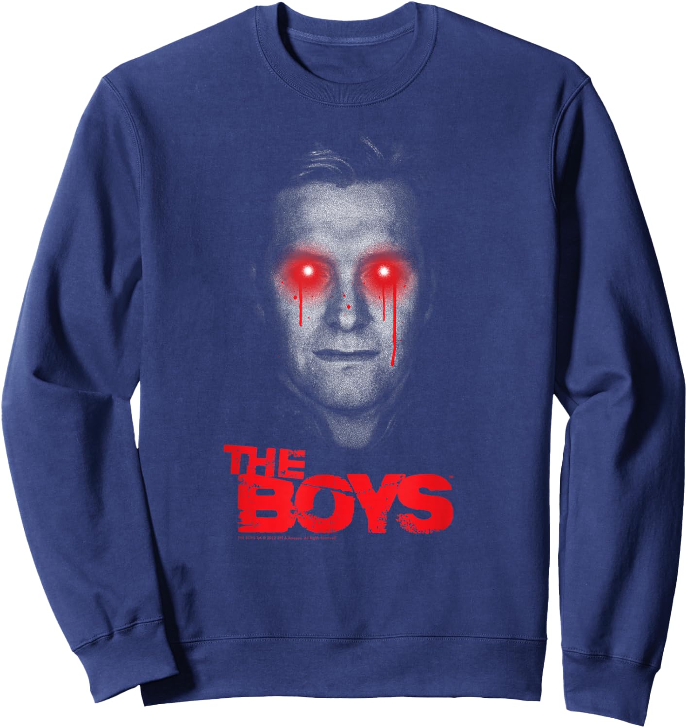 The Boys Homelander Dripping Eyes Small Sweatshirt - Sweatshirt | Navy