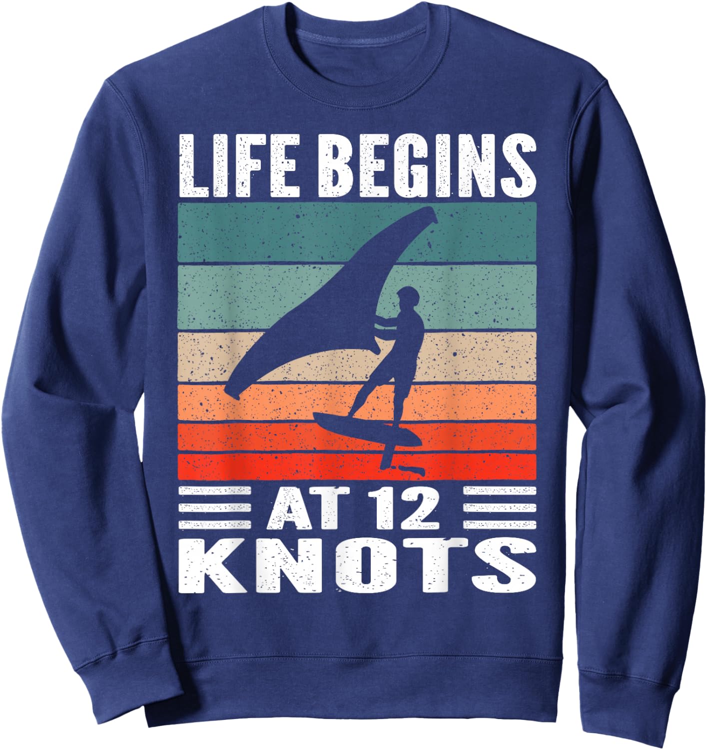 Wing foiling foil surfing wing surf surfer water sports Sweatshirt - Sweatshirt | Navy