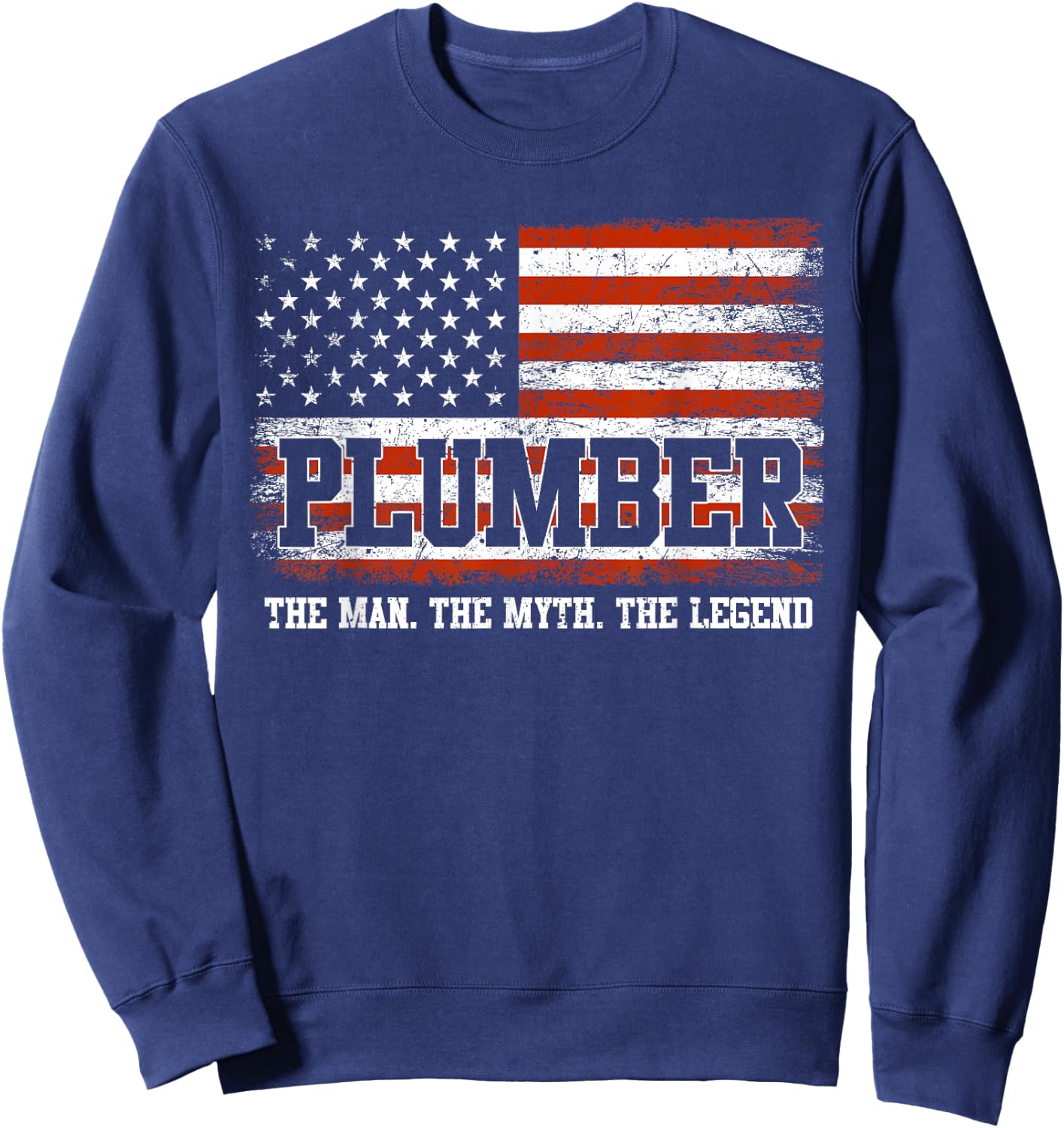 Plumbing Graphic Design Plumber Dad Sweatshirt - Sweatshirt | Navy