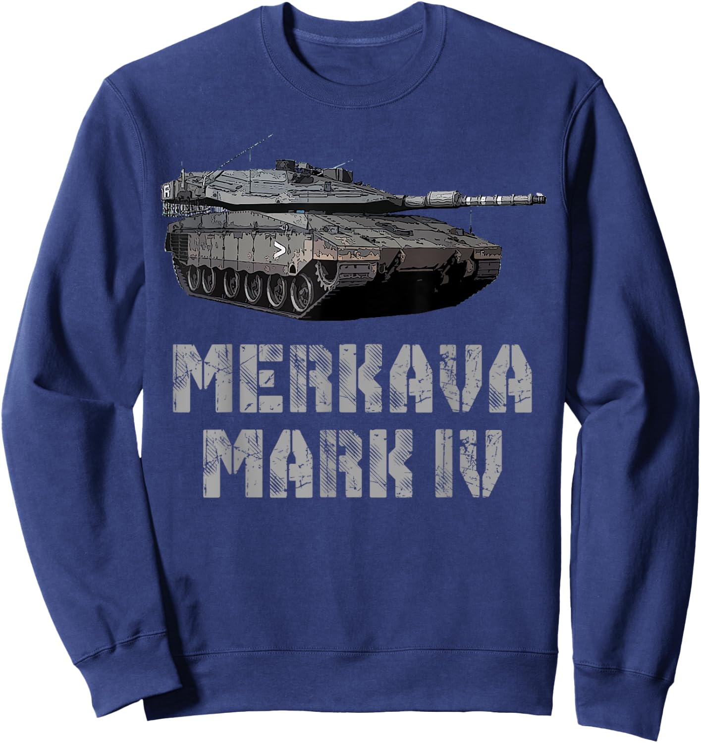 Merkava Mark IV Tank Commander War History T Shirt Sweatshirt - Sweatshirt | Navy