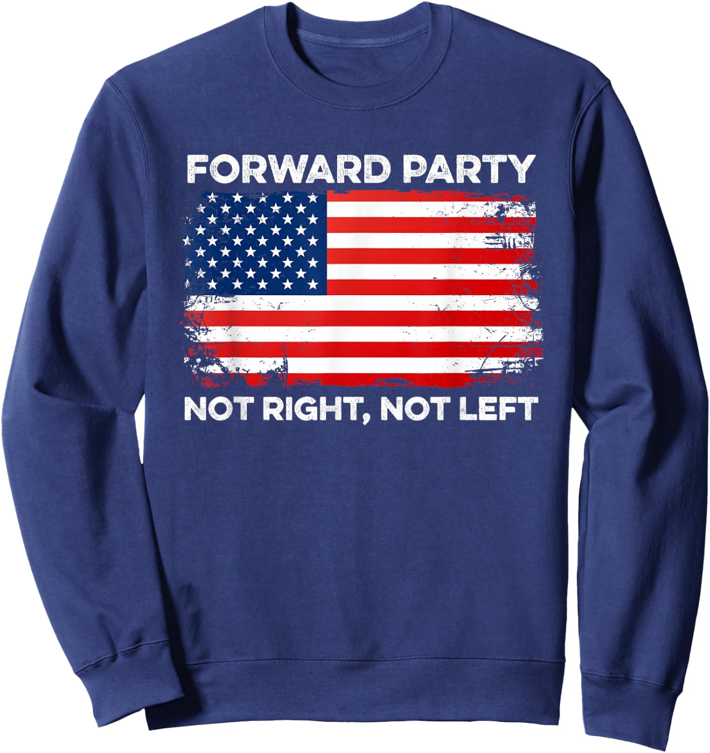 Forward Party Andrew Yang America USA Freedom Independence Sweatshirt - Sweatshirt | Navy
