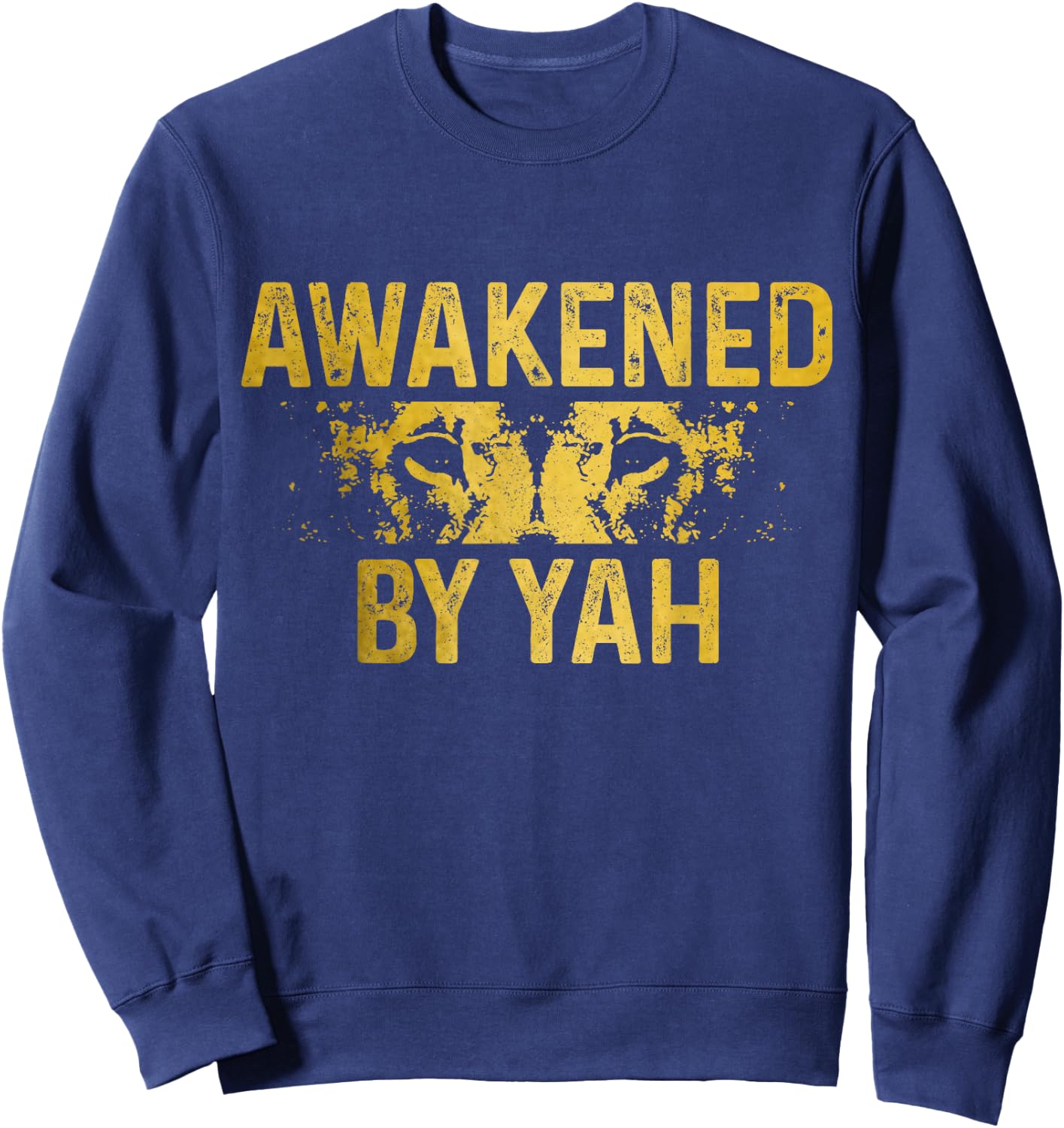 Israelite Hebrew Awakened By Yah Israel Lion Of Judah Sweatshirt - Sweatshirt | Navy