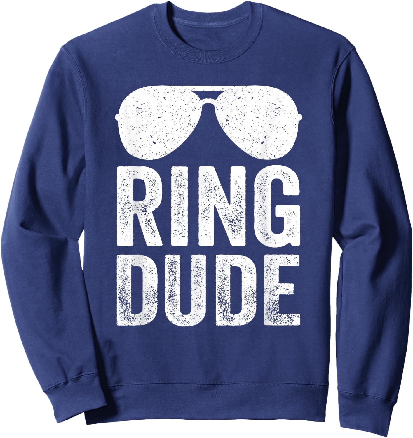 Cute Boy's Ring Dude Bearer Funny Wedding Sweatshirt - Sweatshirt | Navy