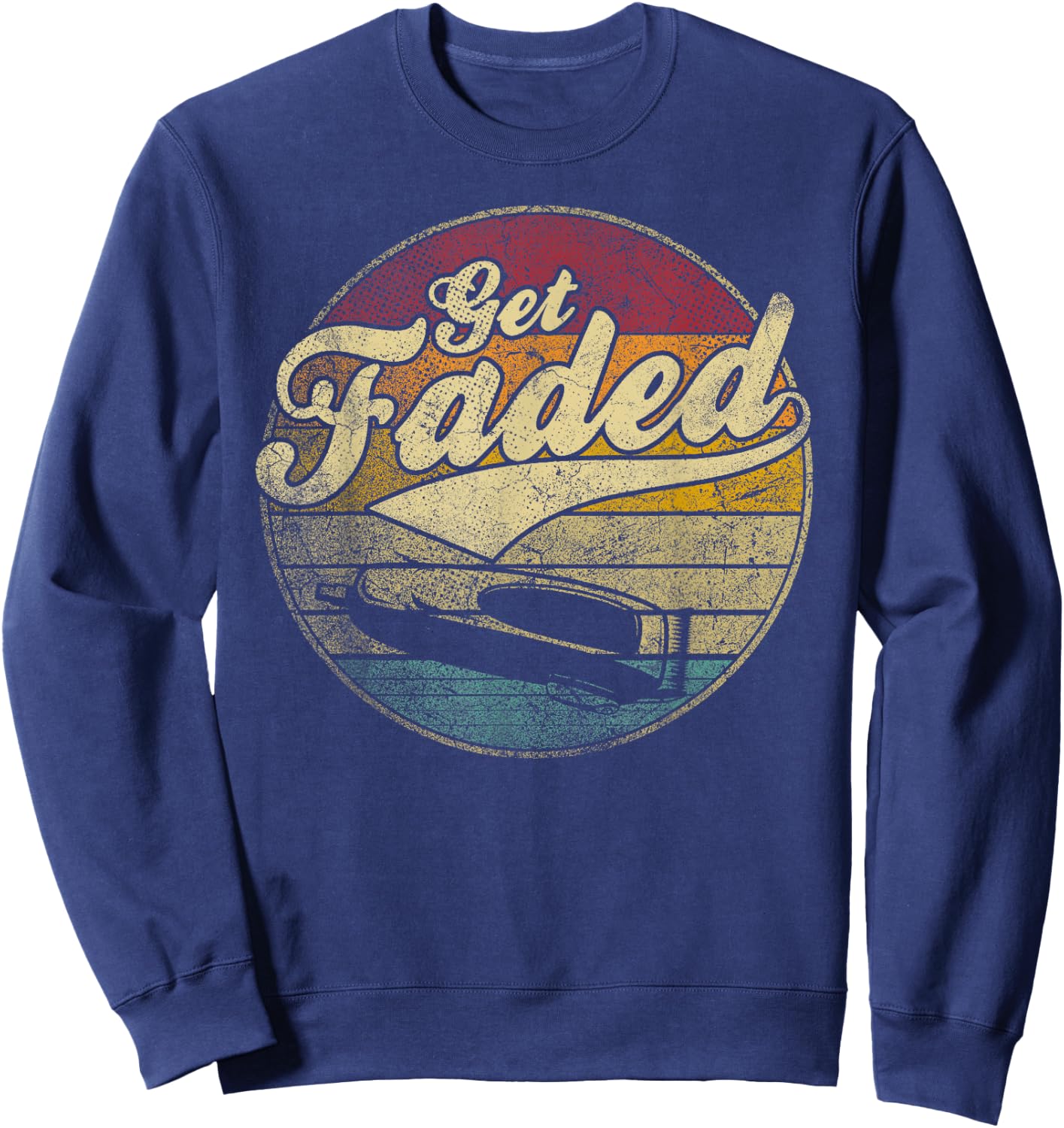 Get Faded Funny Barber Hair Cut Hairdresser Vintage Retro Sweatshirt - Sweatshirt | Navy