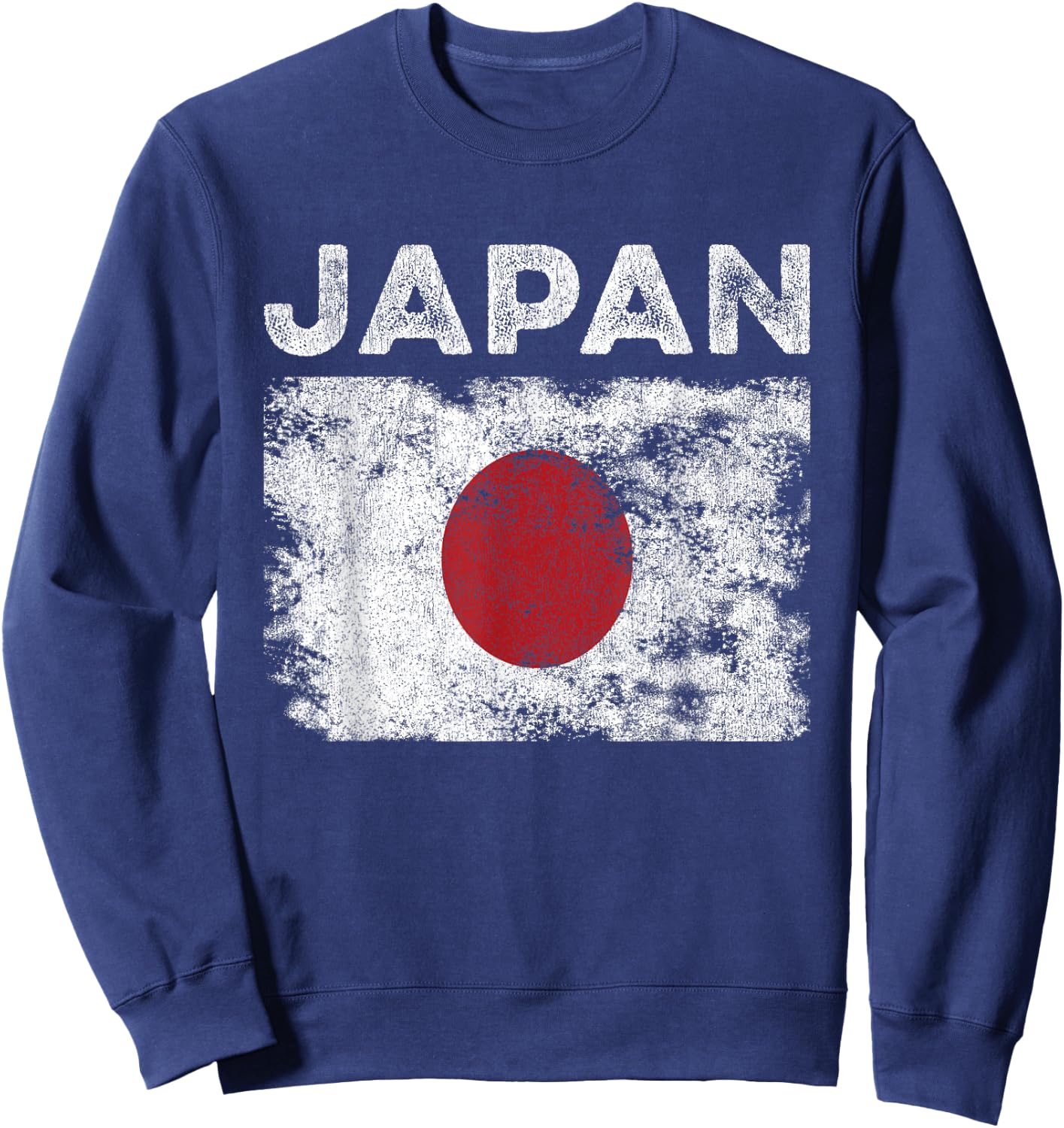 Japan Flag Distressed - Men Women Kids - Japanese Flag Sweatshirt - Sweatshirt | Navy