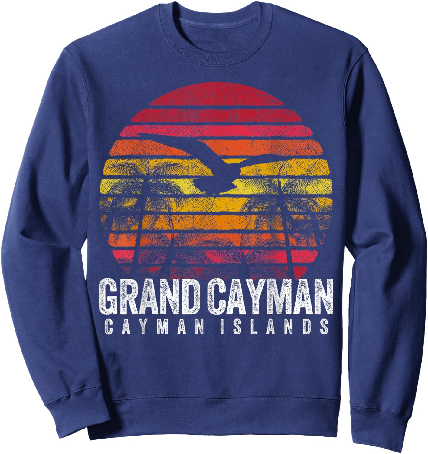 GRAND CAYMAN ISLANDS Gift Beach Vintage Souvenir Retro Gift Sweatshirt - Sweatshirt | Navy