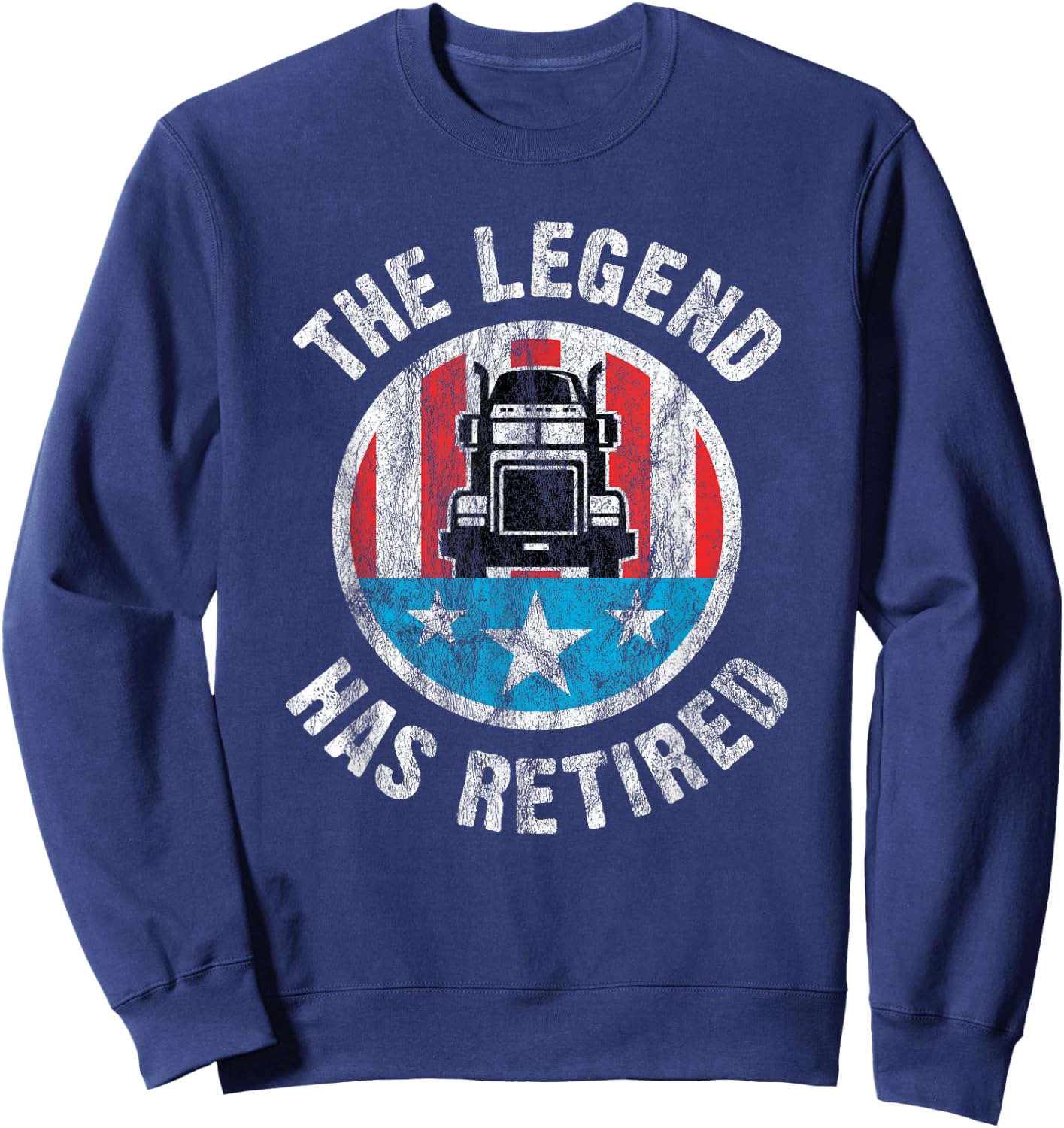 Retirement Shirt For Truckers | Truck Driver Retirement Sweatshirt - Sweatshirt | Navy