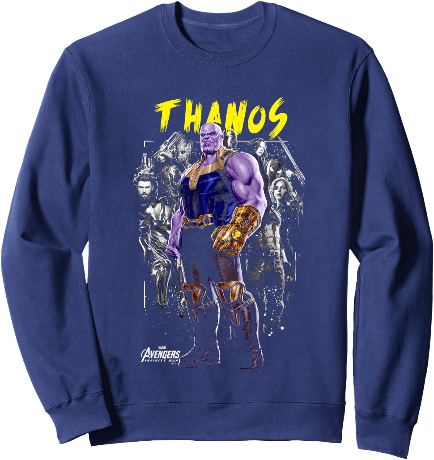 Kids Marvel Avengers Infinity War Thanos Up Front Graphic Sweatshirt - Sweatshirt | Navy