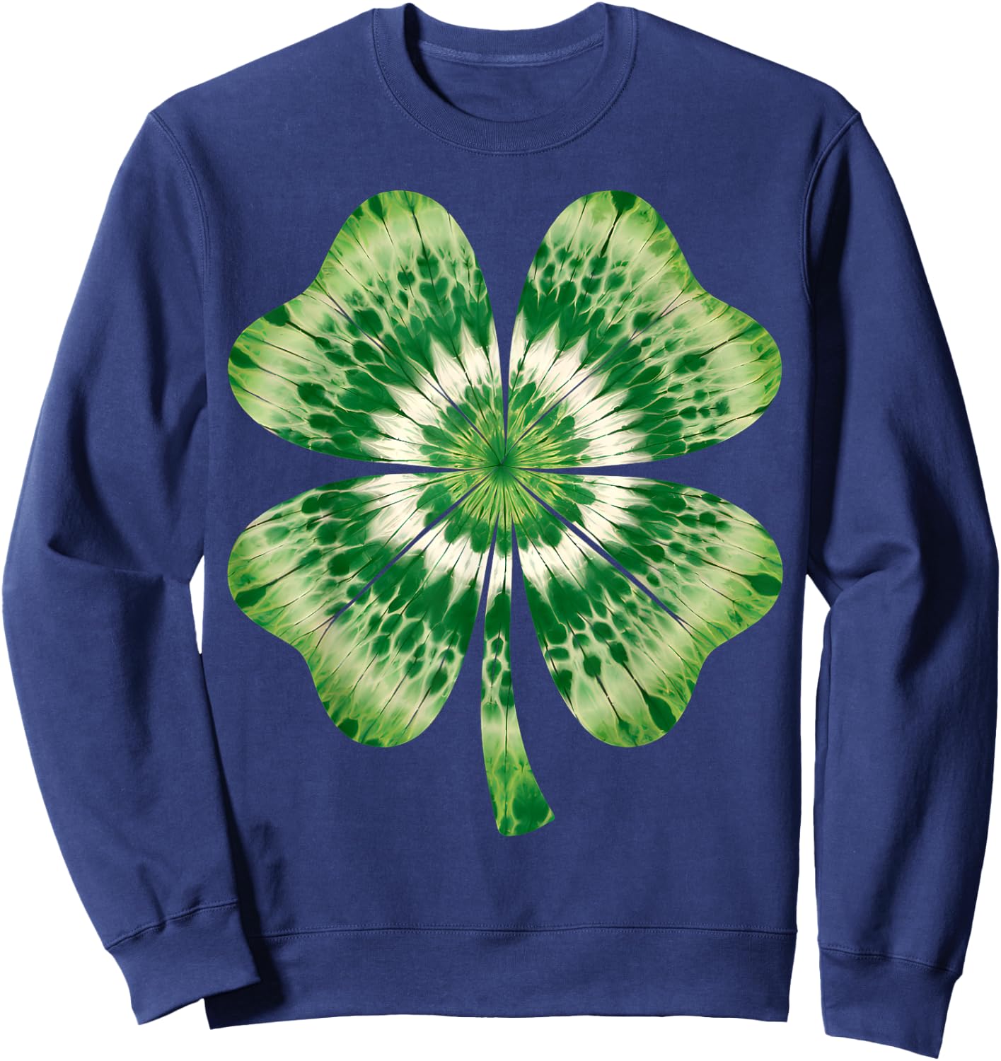 St Patricks Day Tie Dye Funny Cute Shamrock St Patrick's Day Sweatshirt - Sweatshirt | Navy