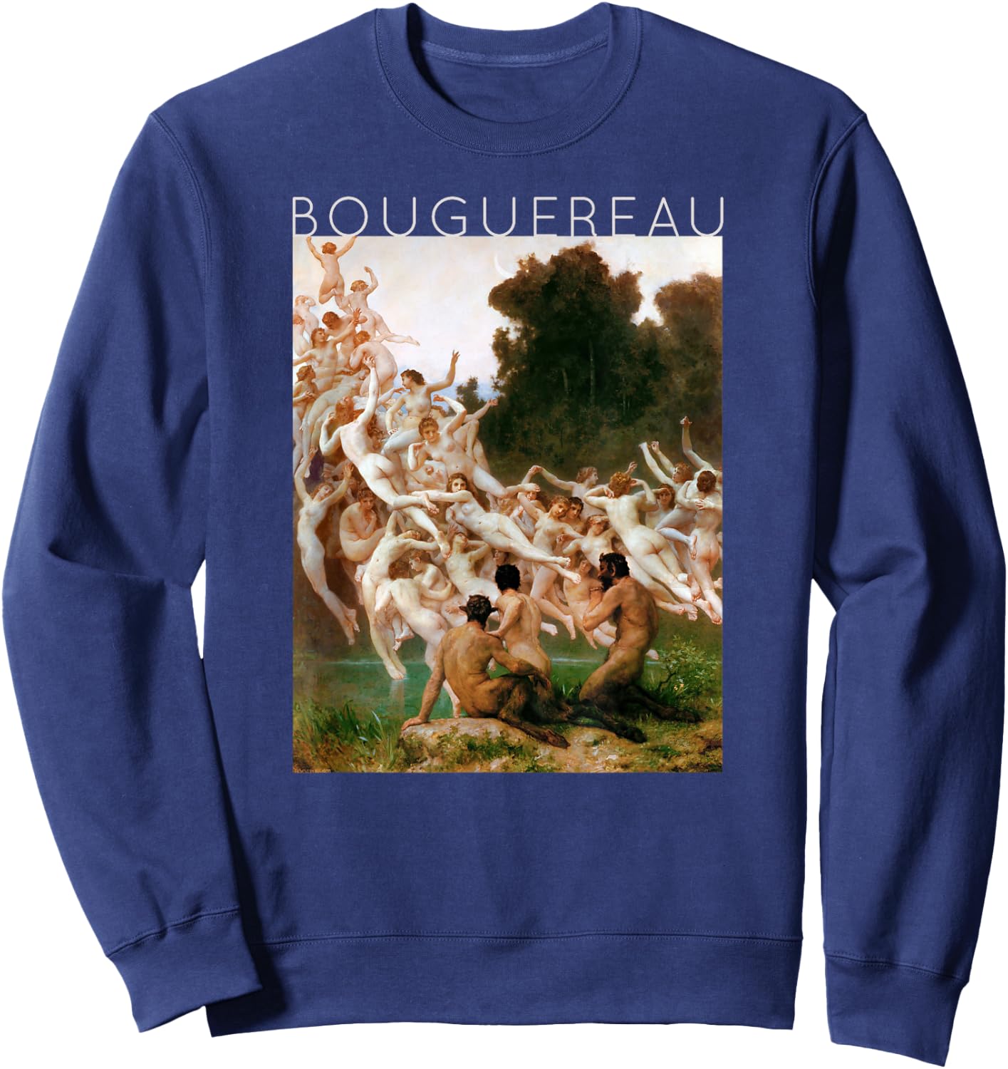 William-Adolphe Bouguereau - The Oreads - For Artists Sweatshirt - Sweatshirt | Navy