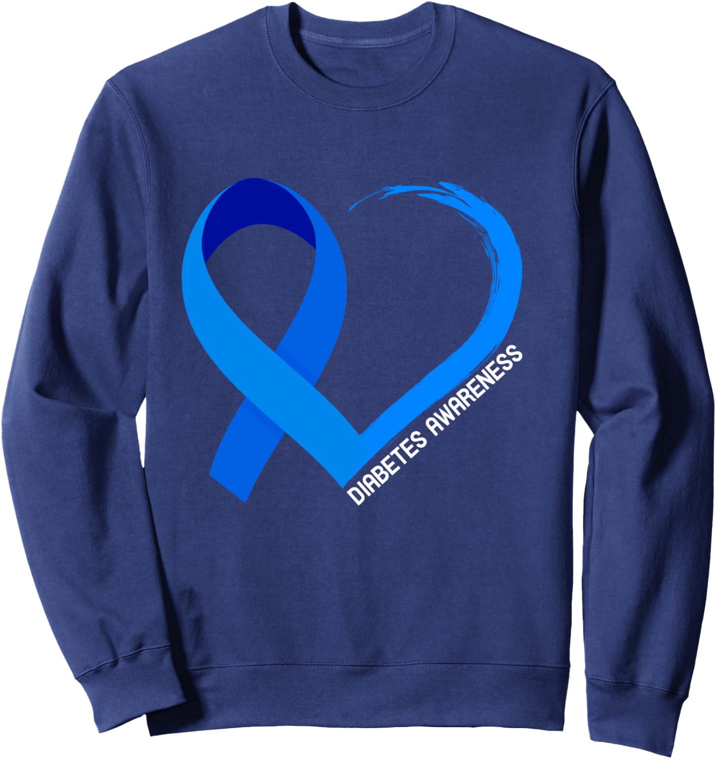 World Diabetes Day 2022 Type 1 Type 2 Diabetes Awareness Sweatshirt - Sweatshirt | Navy