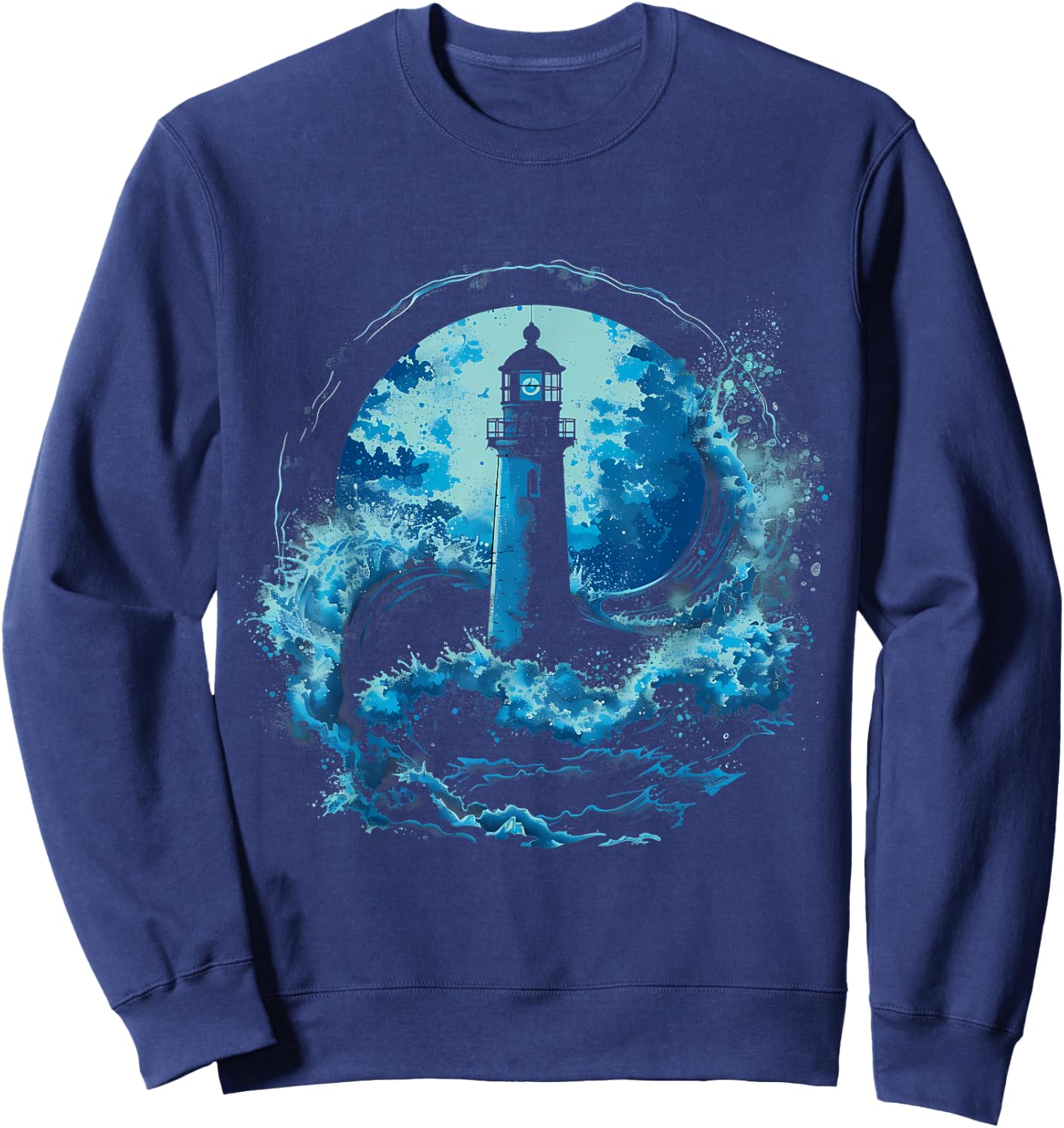 Light House Seaside House Sailing Boating Sea Lighthouse Sweatshirt - Sweatshirt | Navy