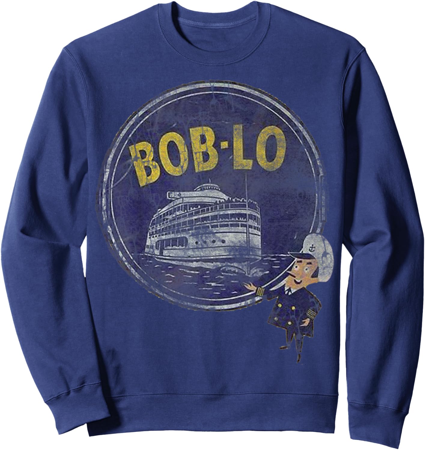 Vintage Retro Classic Cute Detroit Boblo Island Sweatshirt - Sweatshirt | Navy