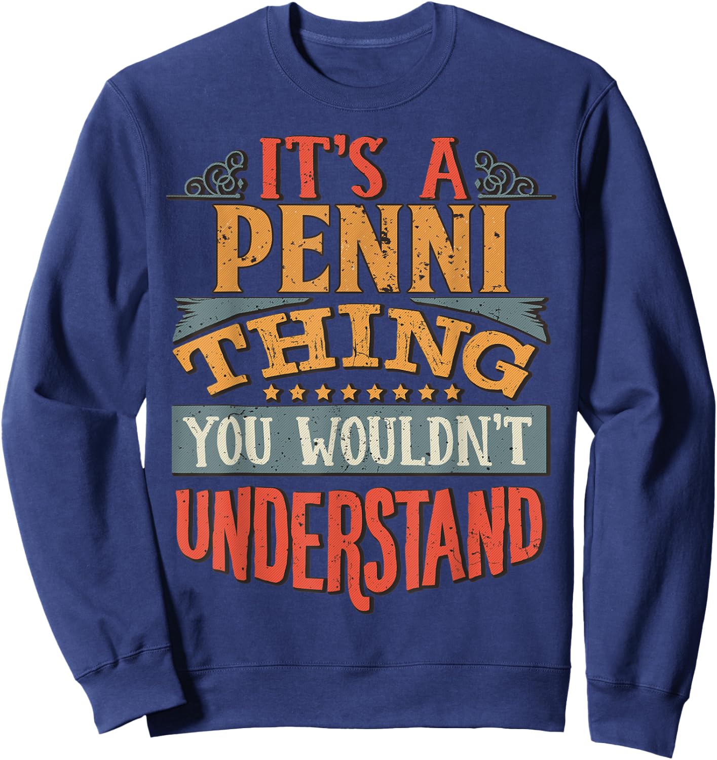 Penni Name Sweatshirt - Sweatshirt | Navy