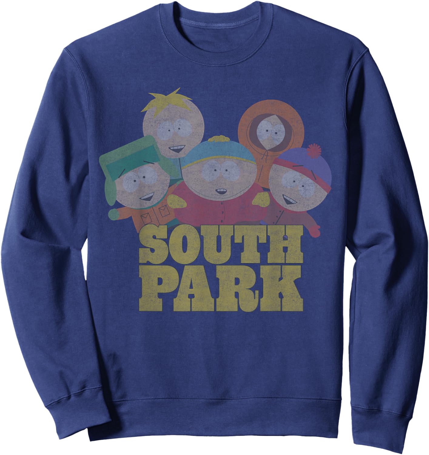 South Park Distressed Kenny, Cartman, Kyle, Stan, & Butters Sweatshirt - Sweatshirt | Navy