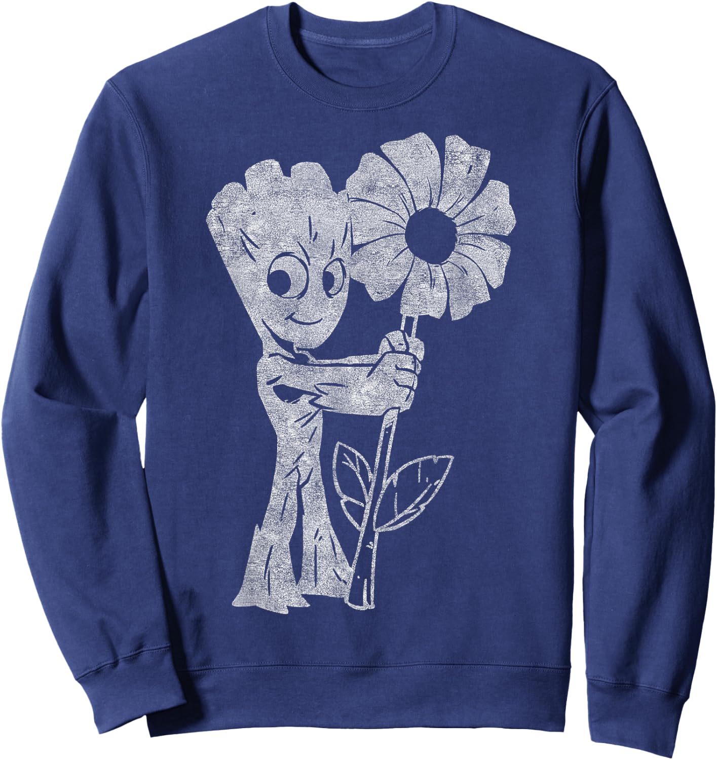 Marvel Guardians of The Galaxy Groot Flower Portrait Sweatshirt - Sweatshirt | Navy