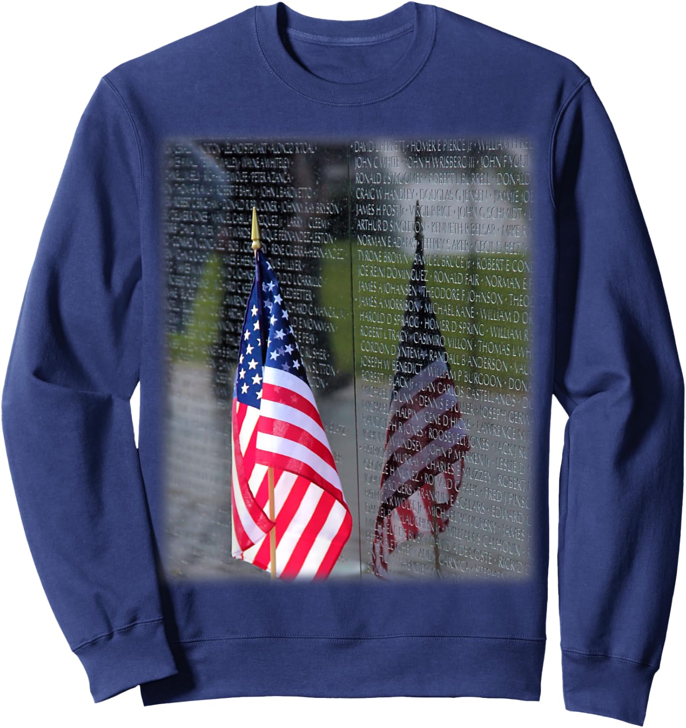 Vietnam Veterans Memorial Wall, Washington Sweatshirt - Sweatshirt | Navy