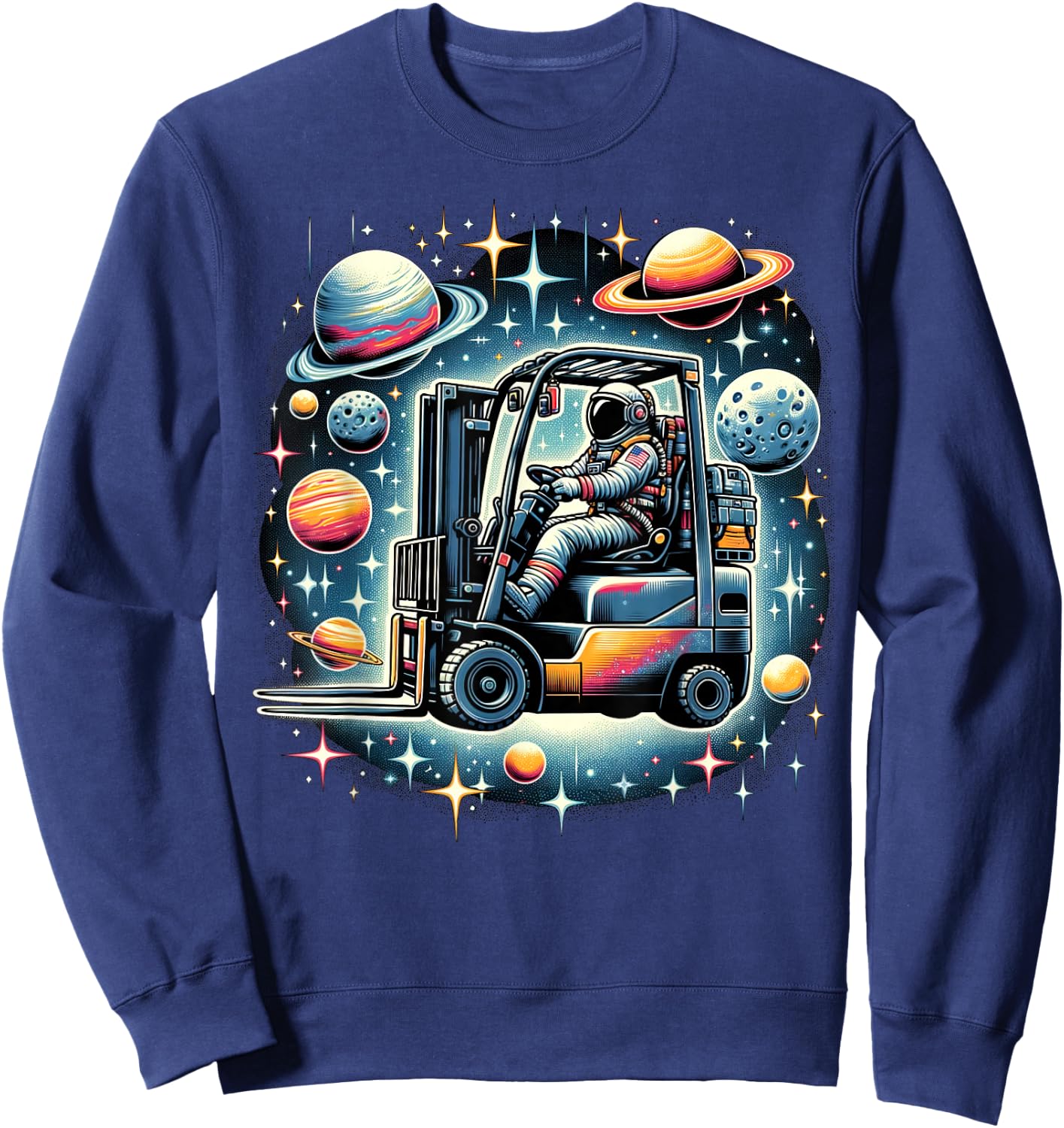 Forklift operator Astronaut Operating forklifts Sweatshirt - Sweatshirt | Navy