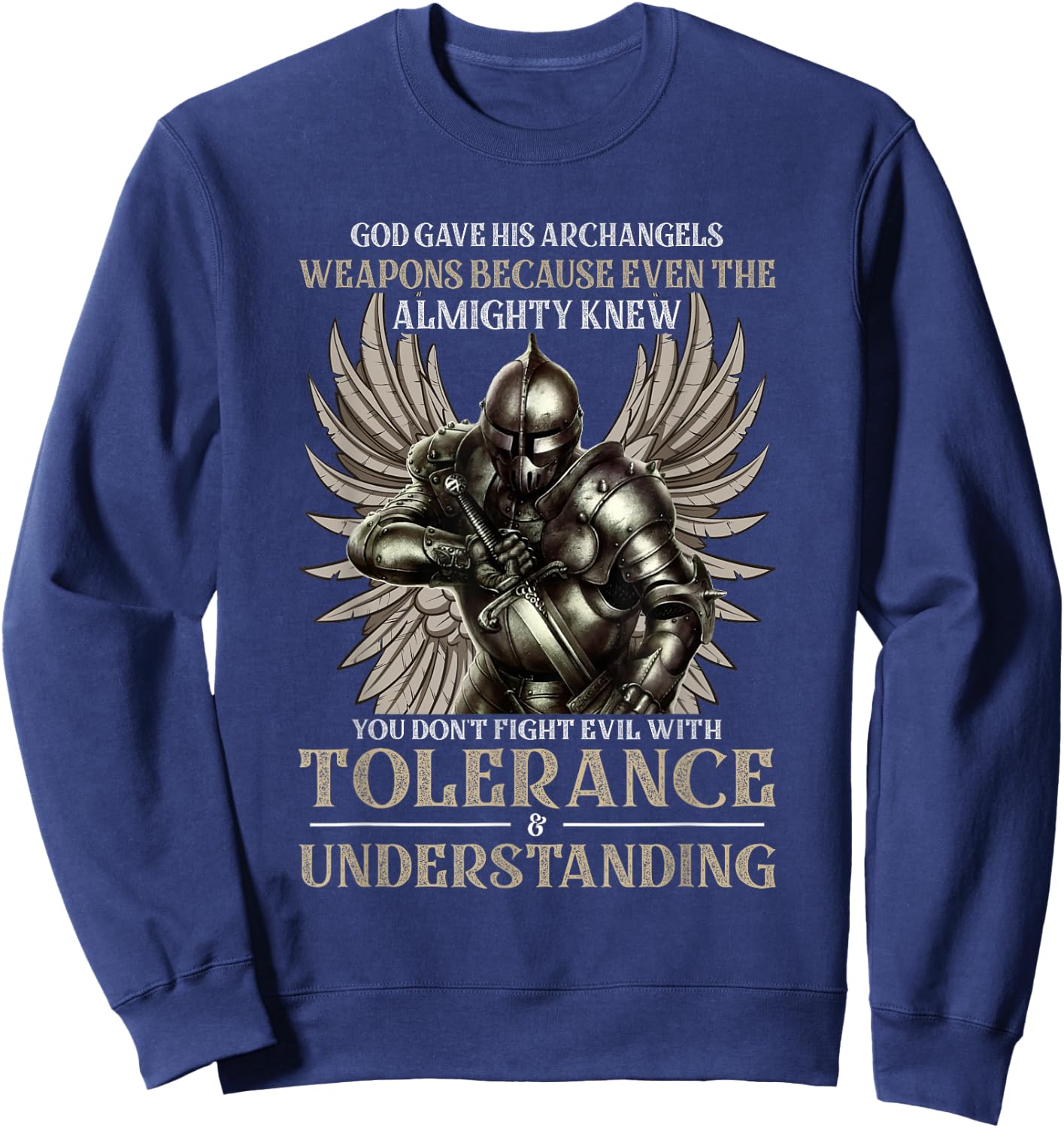 Christian - Tolerance & Understanding - Christian Sweatshirt - Sweatshirt | Navy