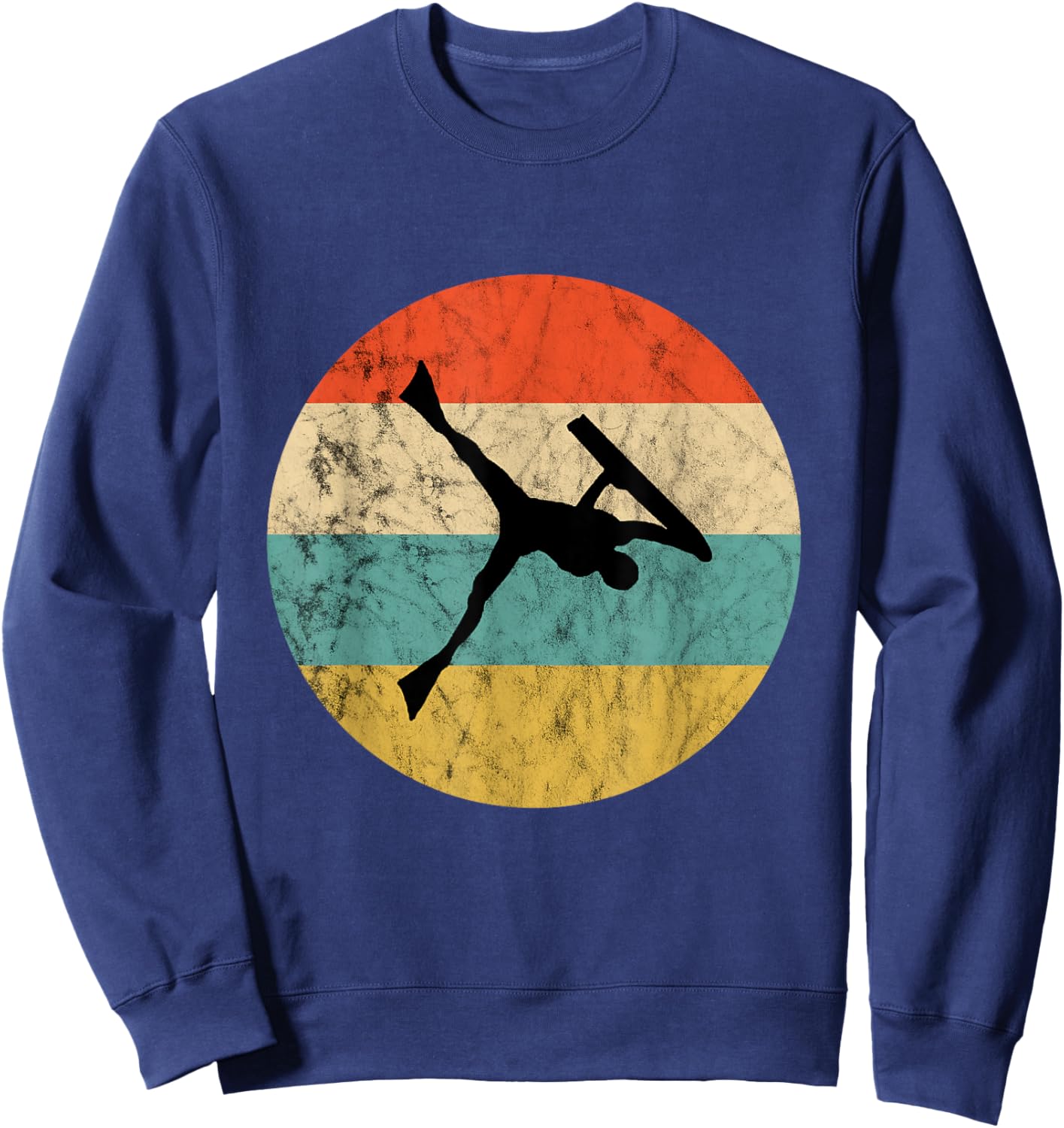 Bodyboarder Vintage Retro Sunset Surfing Bodyboard Surfer Sweatshirt - Sweatshirt | Navy