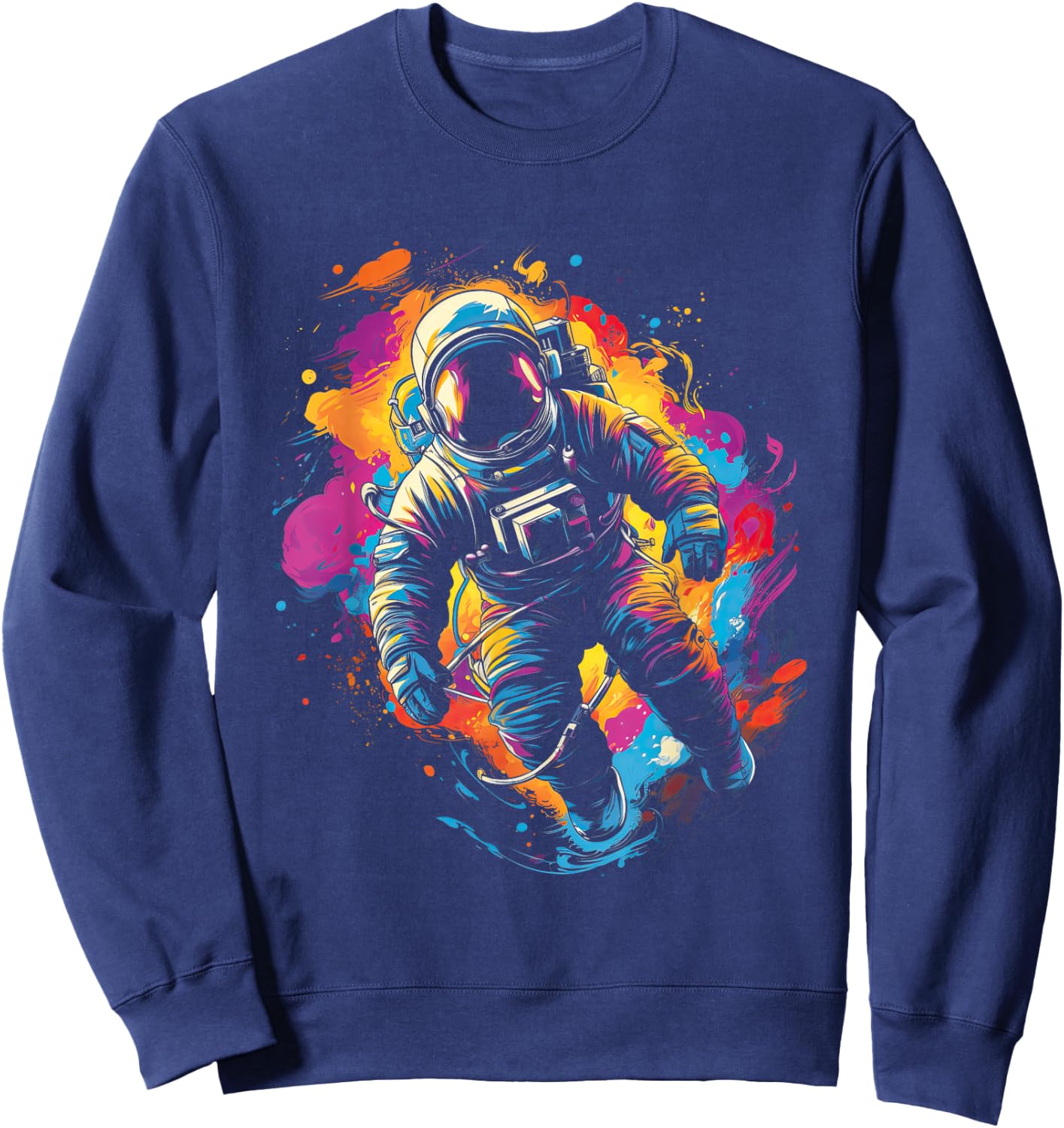 Astronaut Planet Science Moon Solar system Sweatshirt - Sweatshirt | Navy