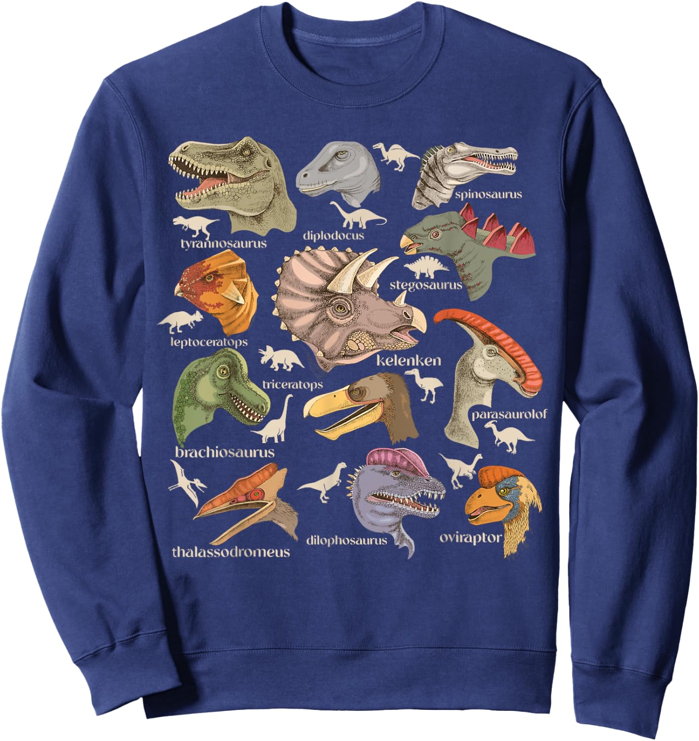 Paleontologist Costume Adults Dinosaurs Archaeologists Men Sweatshirt - Sweatshirt | Navy