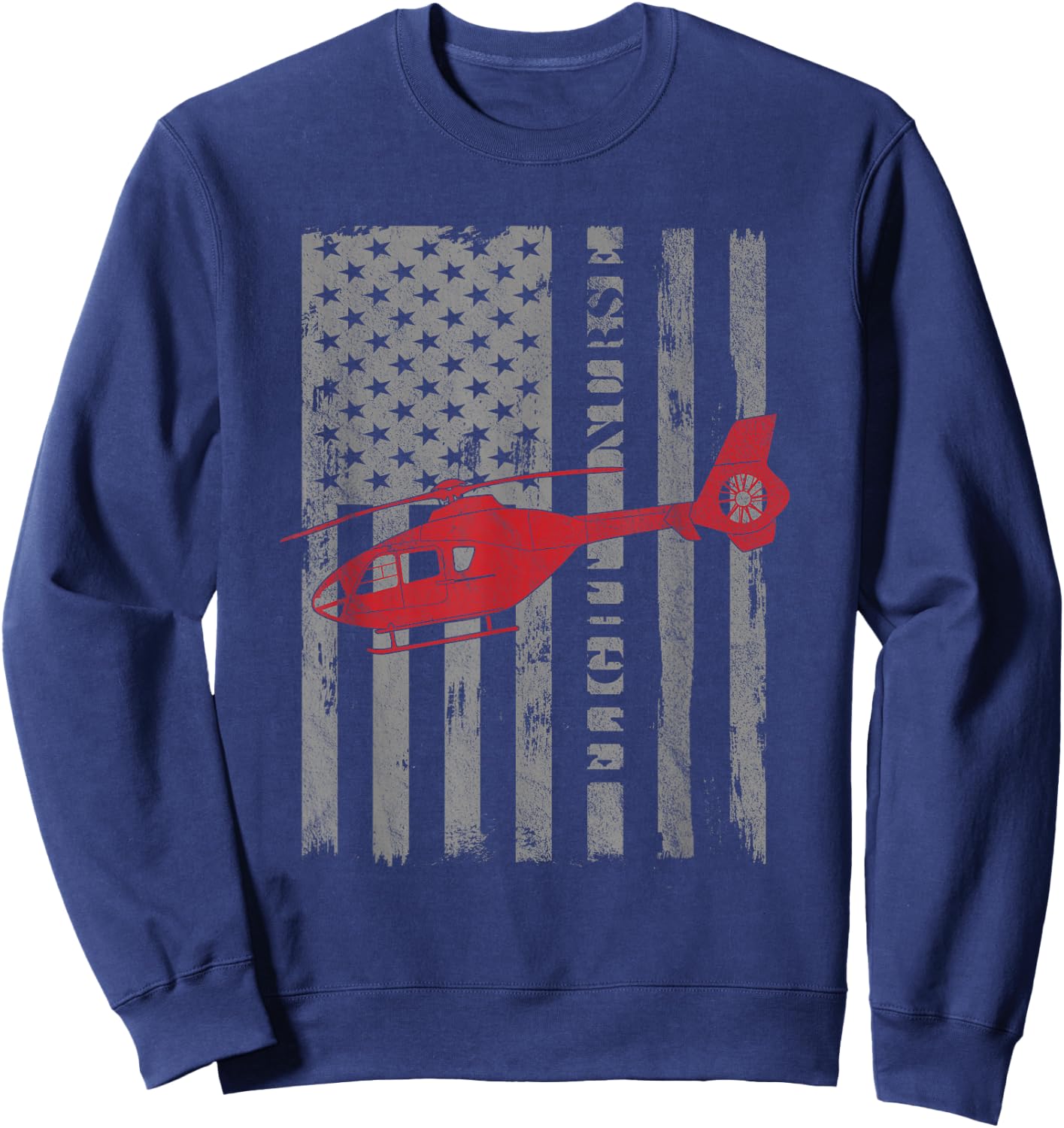 American Flag Flight Nurse Gift Sweatshirt - Sweatshirt | Navy