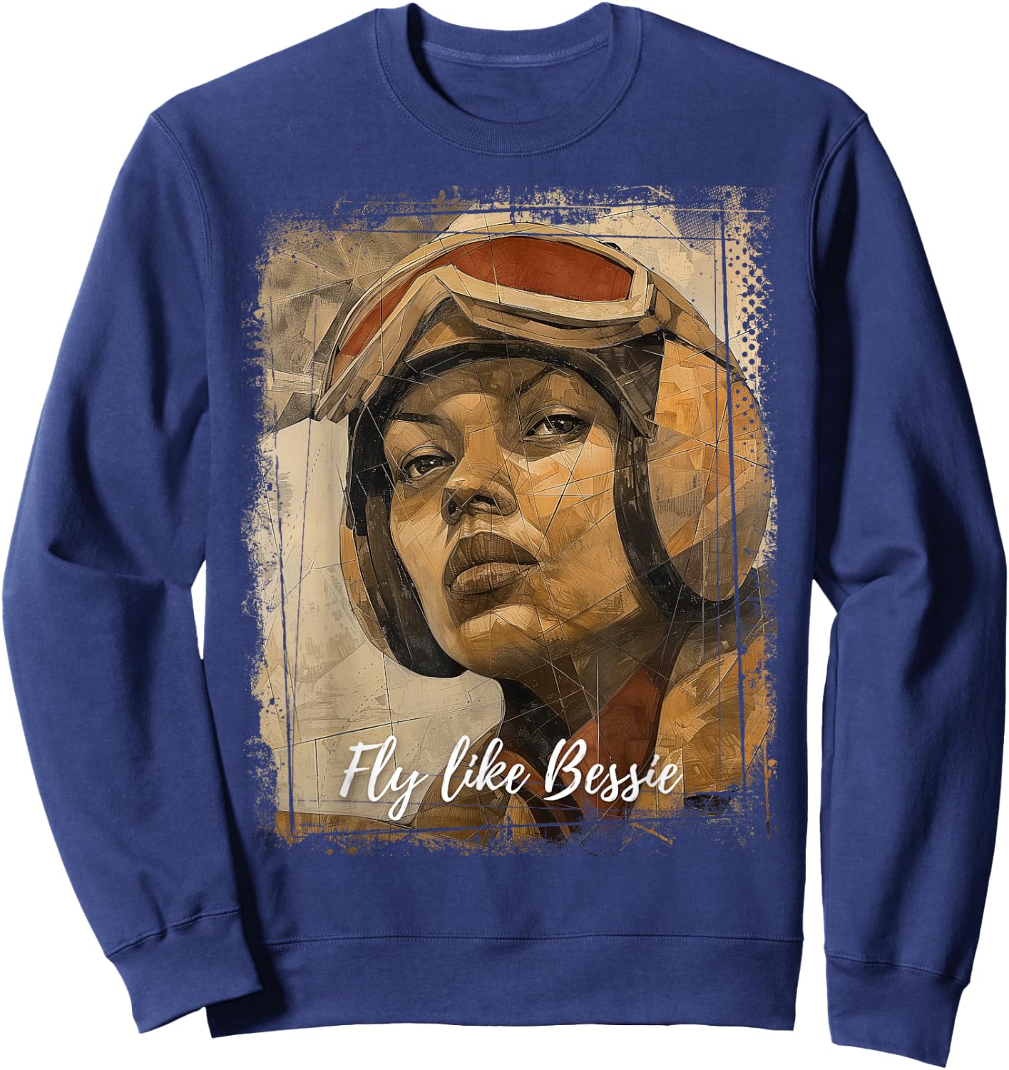 Bessie Coleman Black History Month African American Pilot Sweatshirt - Sweatshirt | Navy