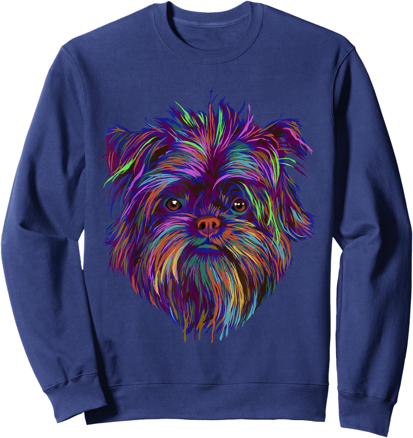 Colourful Splash Dog Affenpinscher Sweatshirt - Sweatshirt | Navy