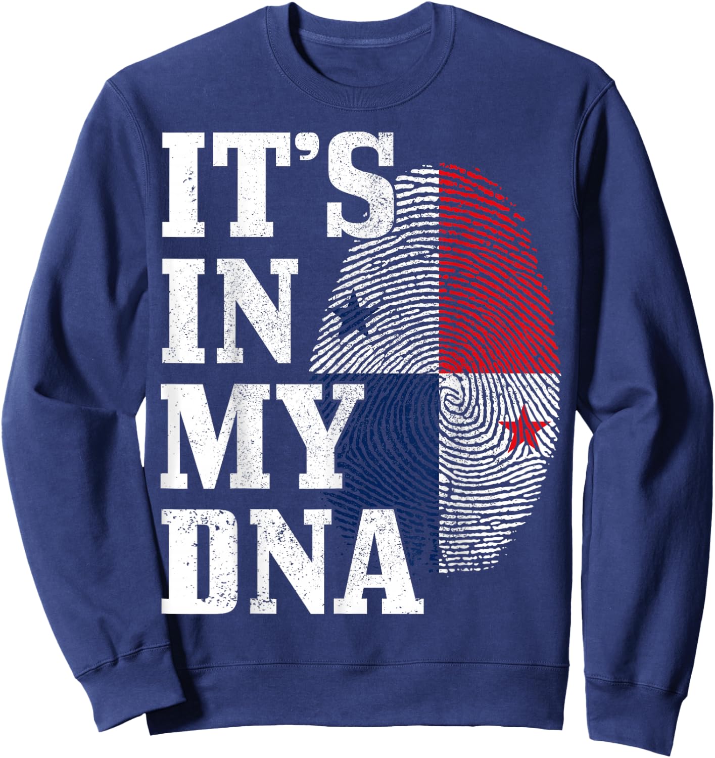 Panama It's in My DNA Panamanian Flag Pride Roots Sweatshirt - Sweatshirt | Navy