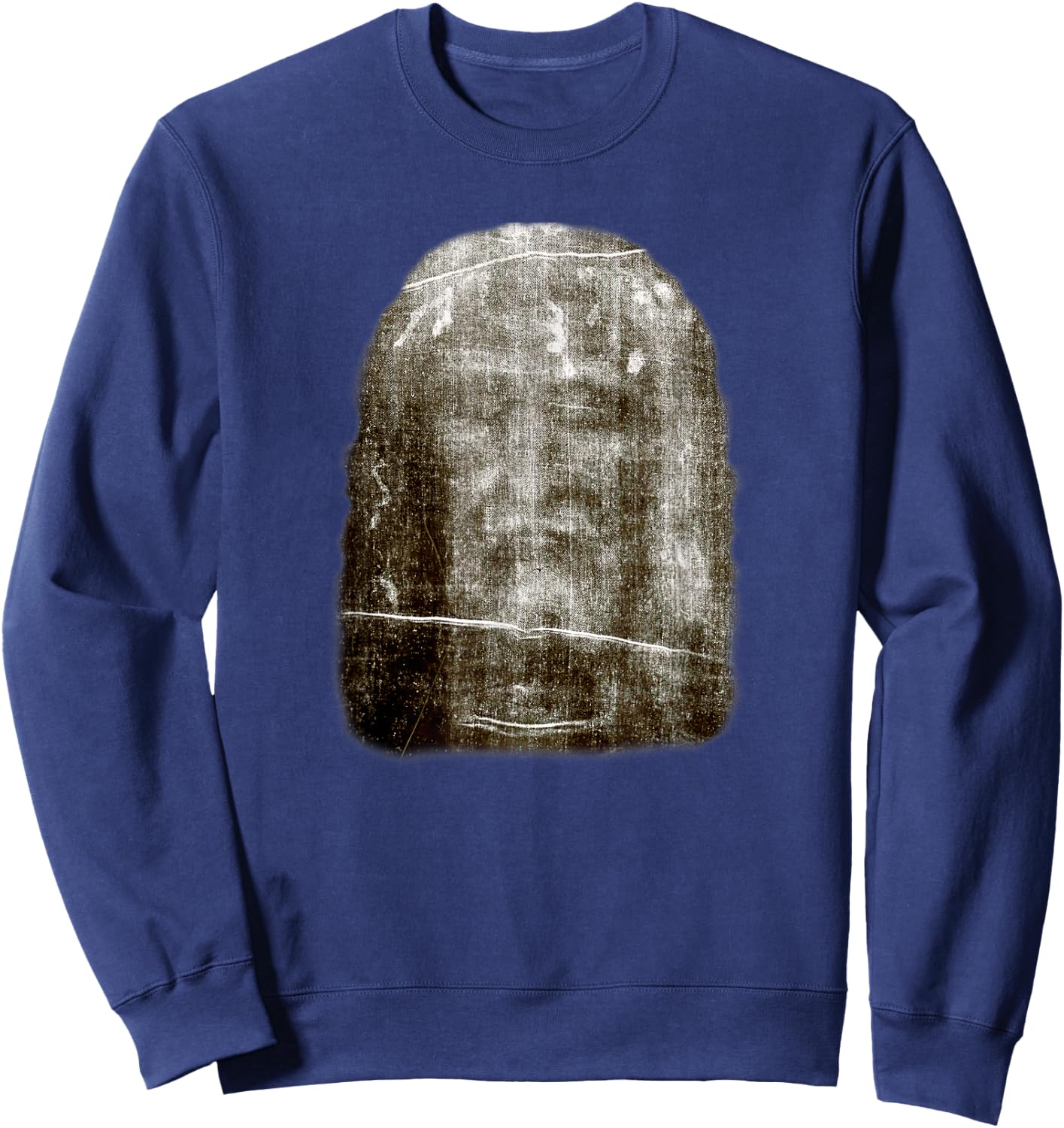 Face of Our Lord Jesus Christ from the Holy Shroud of Turin Sweatshirt - Sweatshirt | Navy