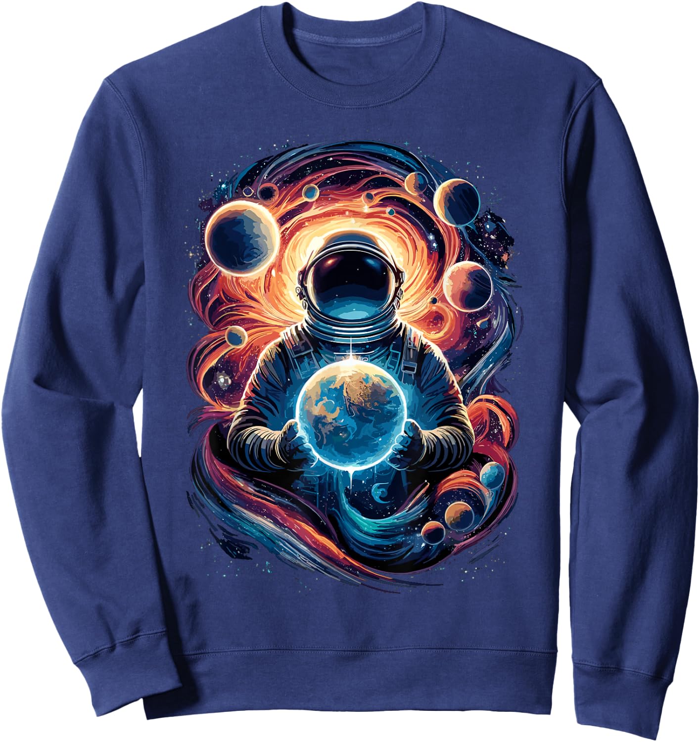 Astronaut Space Science Funny Space Sweatshirt - Sweatshirt | Navy