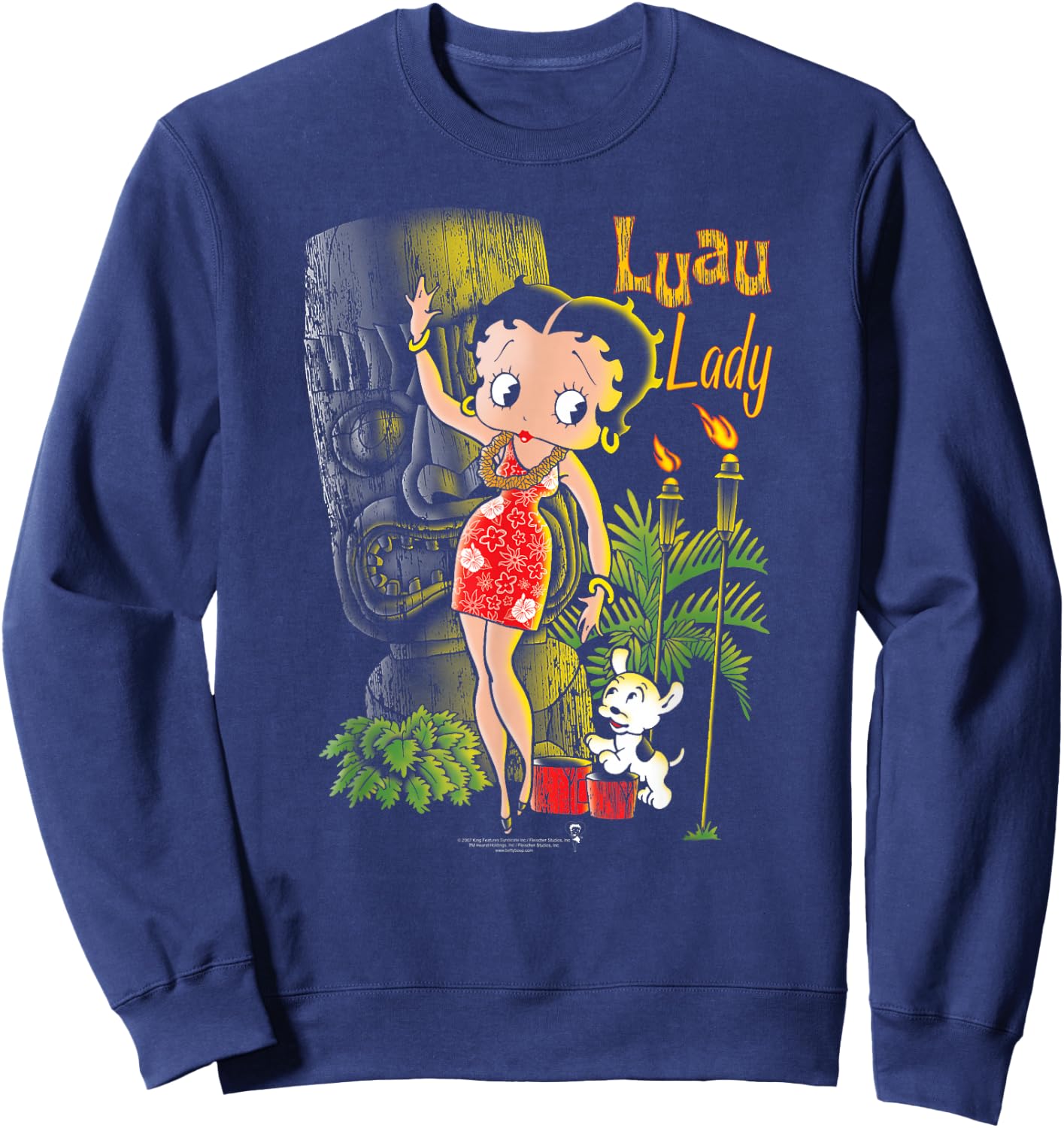 Betty Boop Luau Lady Sweatshirt - Sweatshirt | Navy