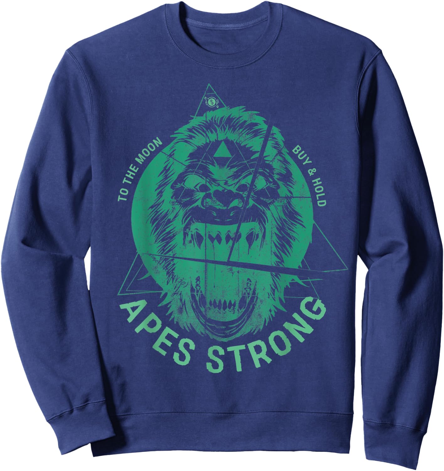 Apes Strong AMC Army Ape Trading Meme Sweatshirt - Sweatshirt | Navy