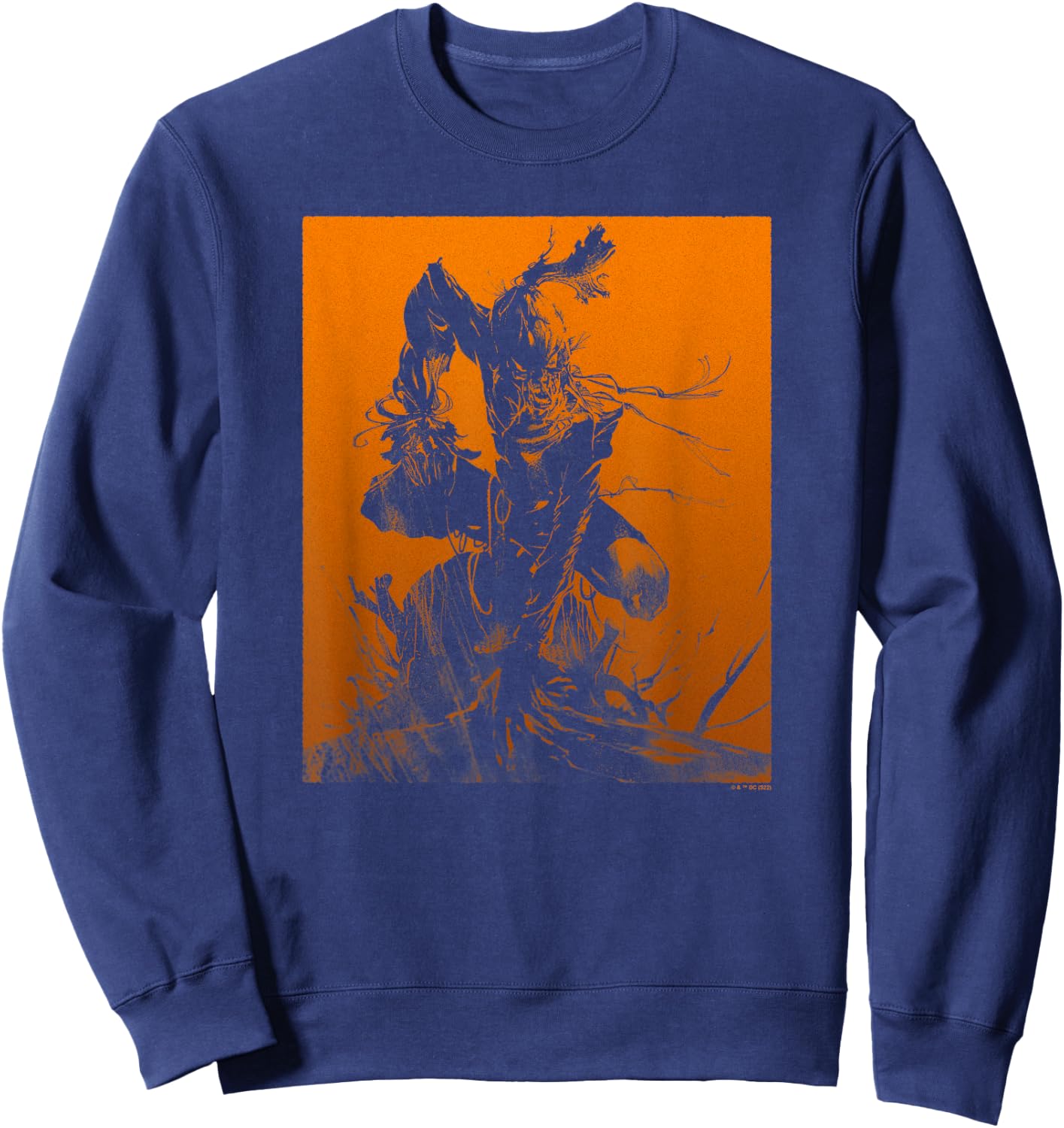 DC Comics Halloween Scarecrow Orange Poster Sweatshirt - Sweatshirt | Navy