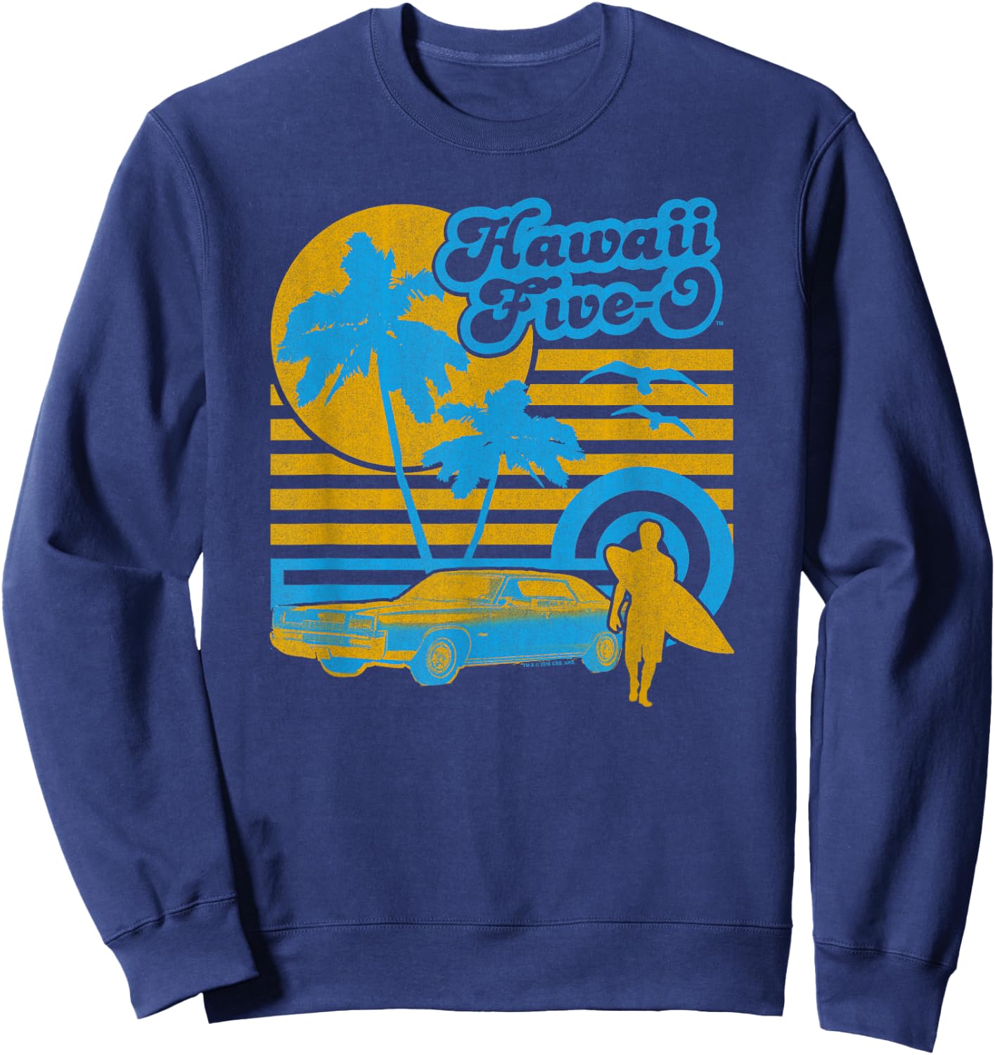 Hawaii Five-O 5 0 Surfer Sweatshirt - Sweatshirt | Navy